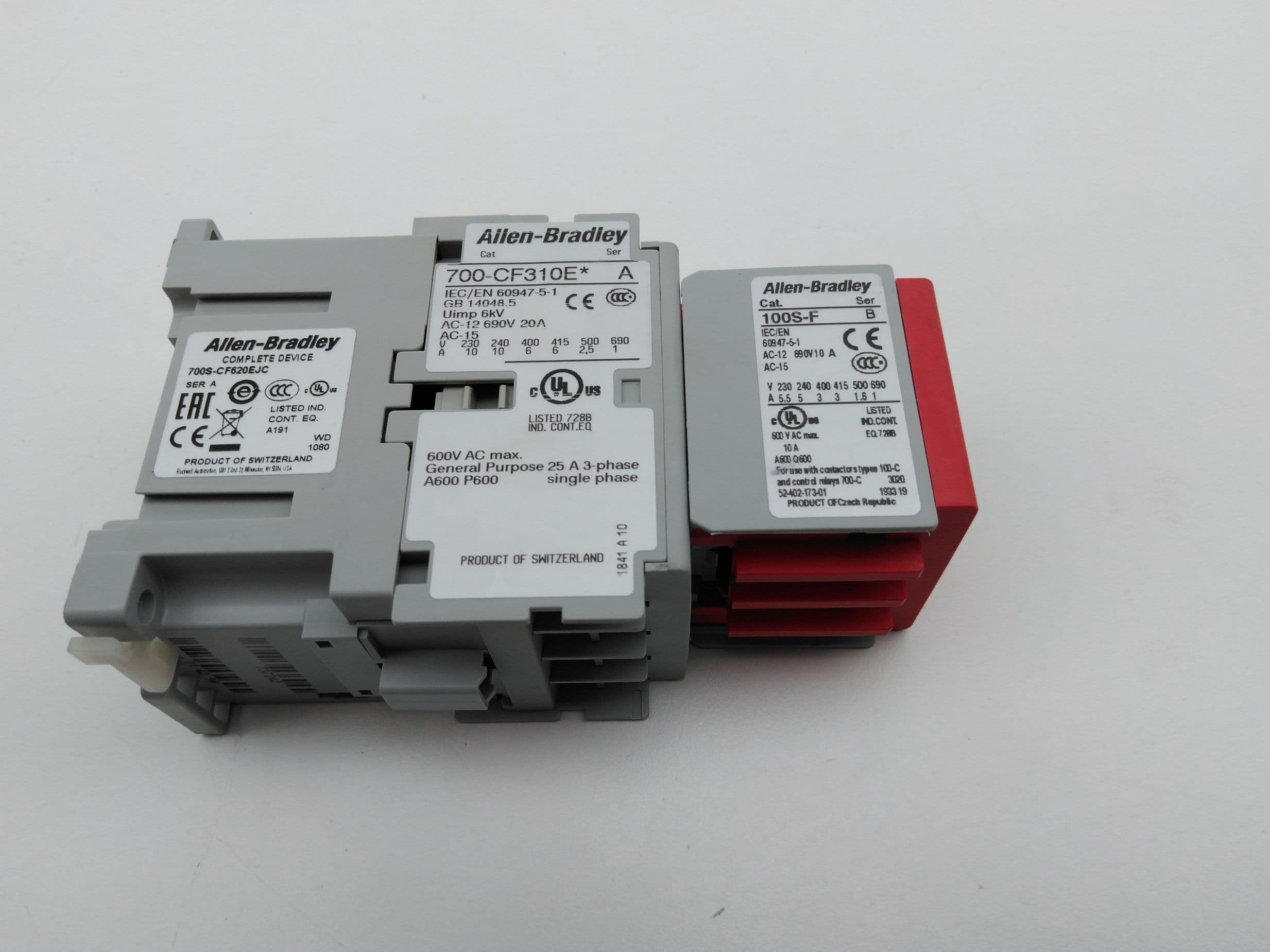 Allen-Bradley 700S-CF620EJC Ser A Guardmaster Safety Contactor 8P 20A 3NO/1NC