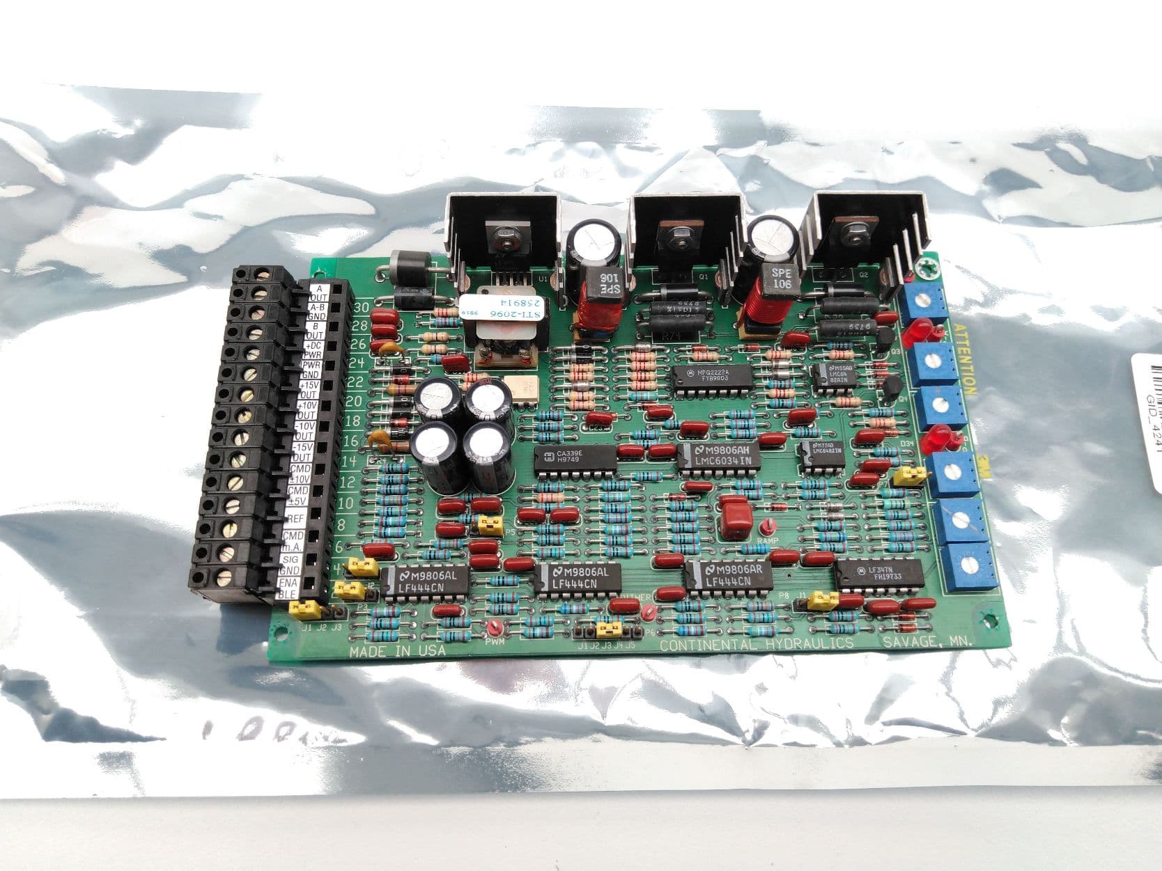 Continental Hydraulics ECM4-L2-P1P-C-B-3 Amplifier Board, 550775