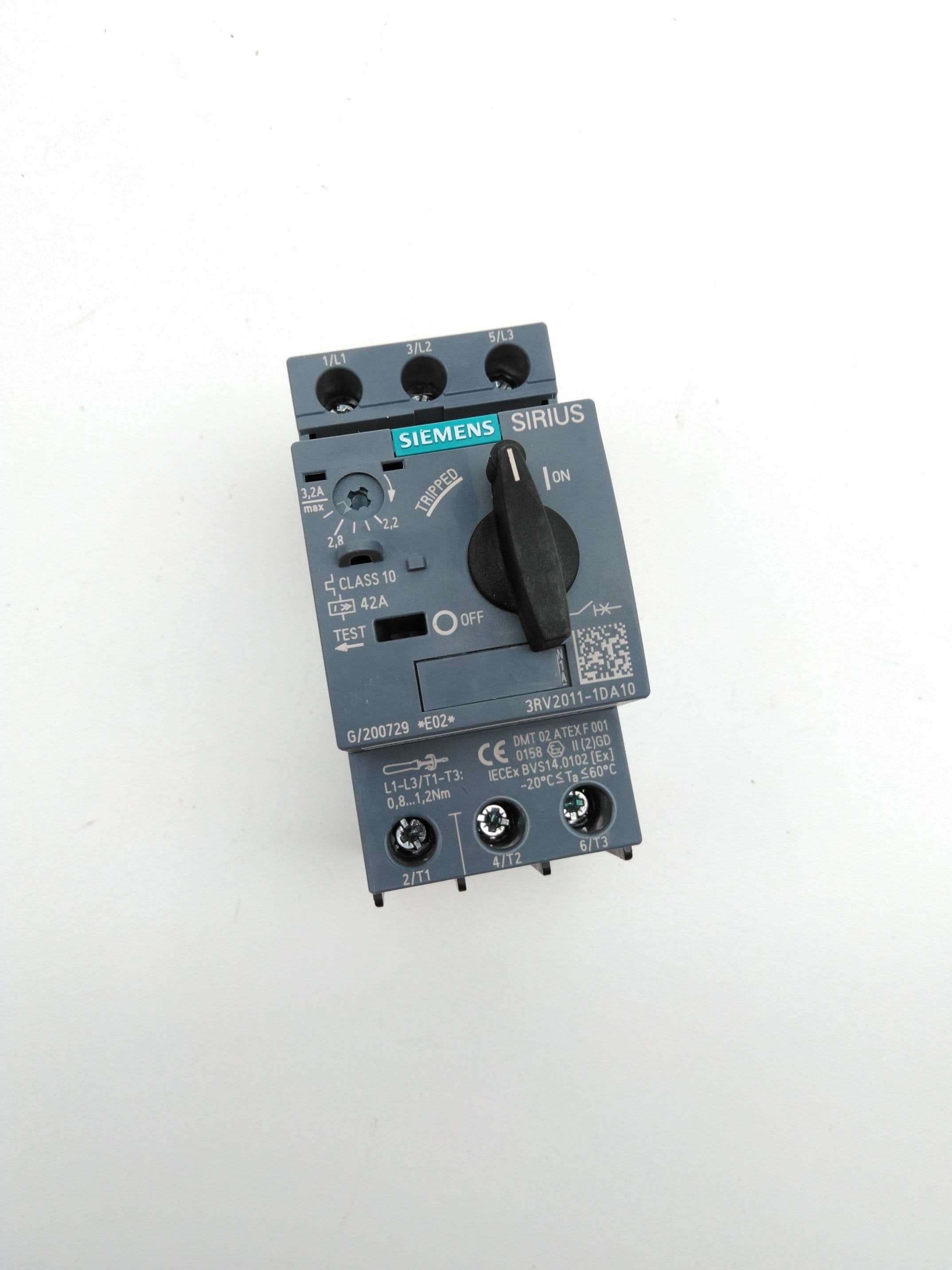 Siemens 3RV2011-1DA10 Motor Protection Circuit Breaker, 42A