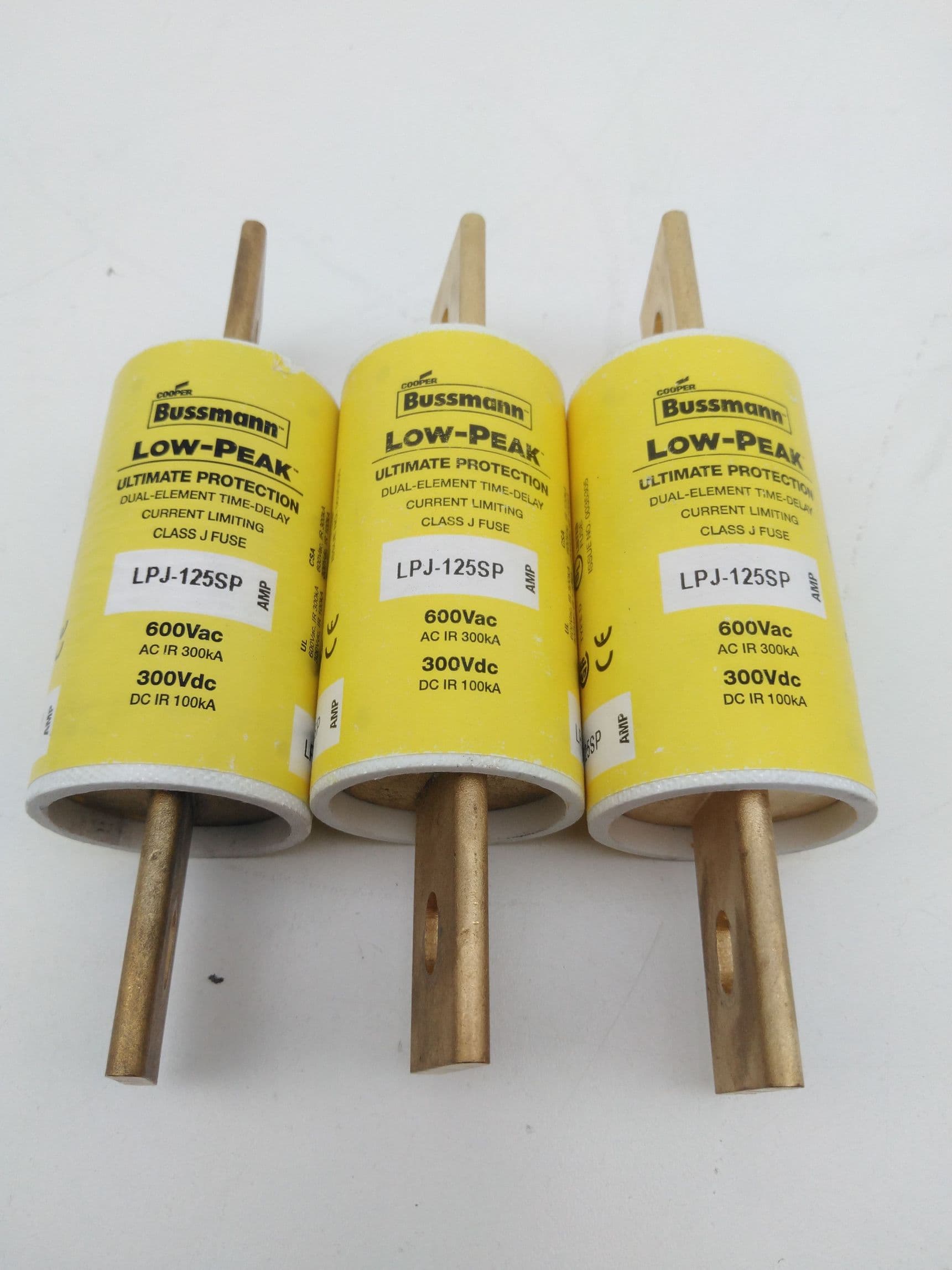 Bussmann LPJ-125SP Fuse, Low Peak, Class J, 125AMP, 600VAC 300VDC
