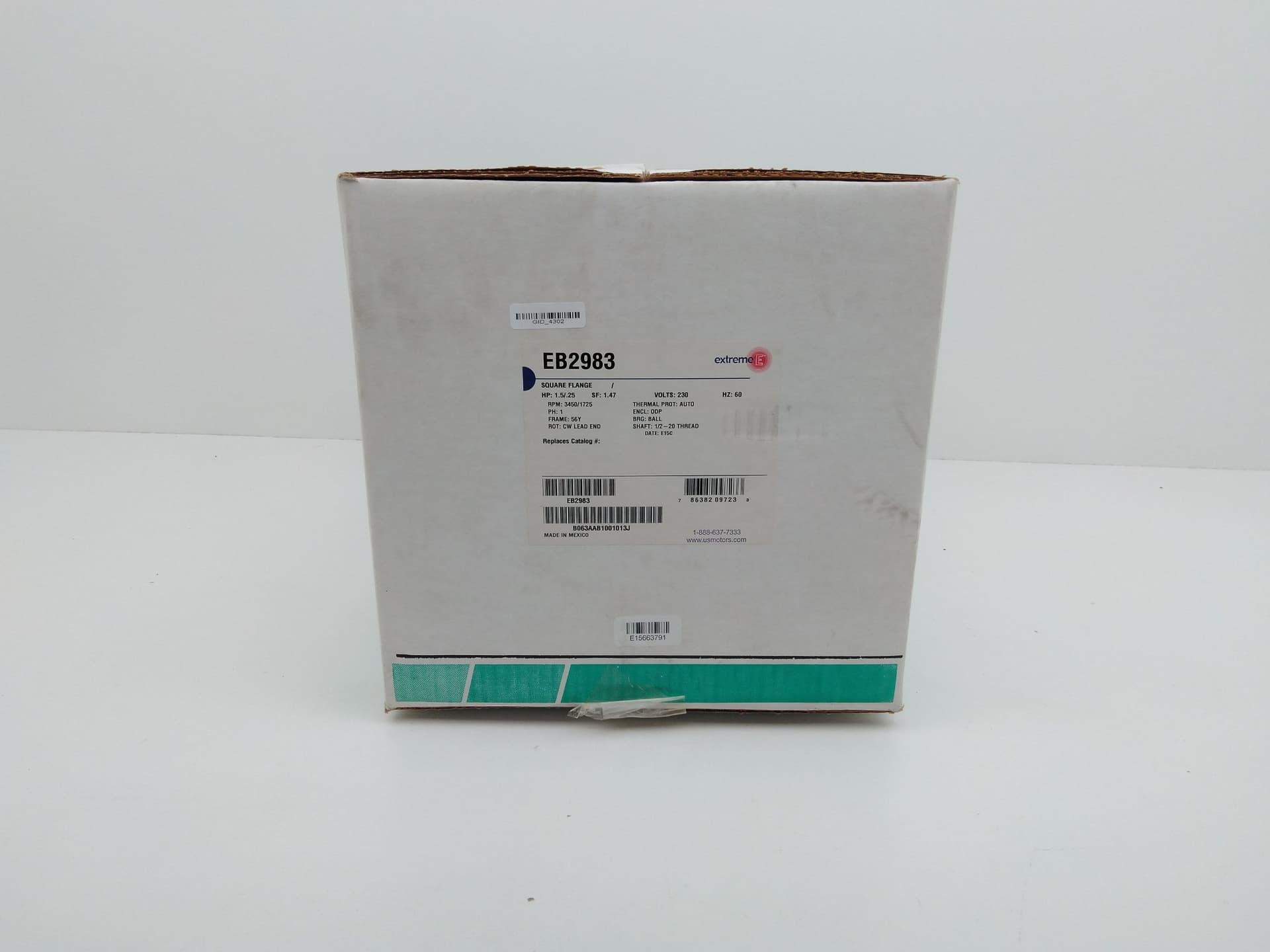 US Motors EB2983 Motor, Pool and Spa, 1.5/.25 HP, 3450/1725 Rpm 230V,1 Ph