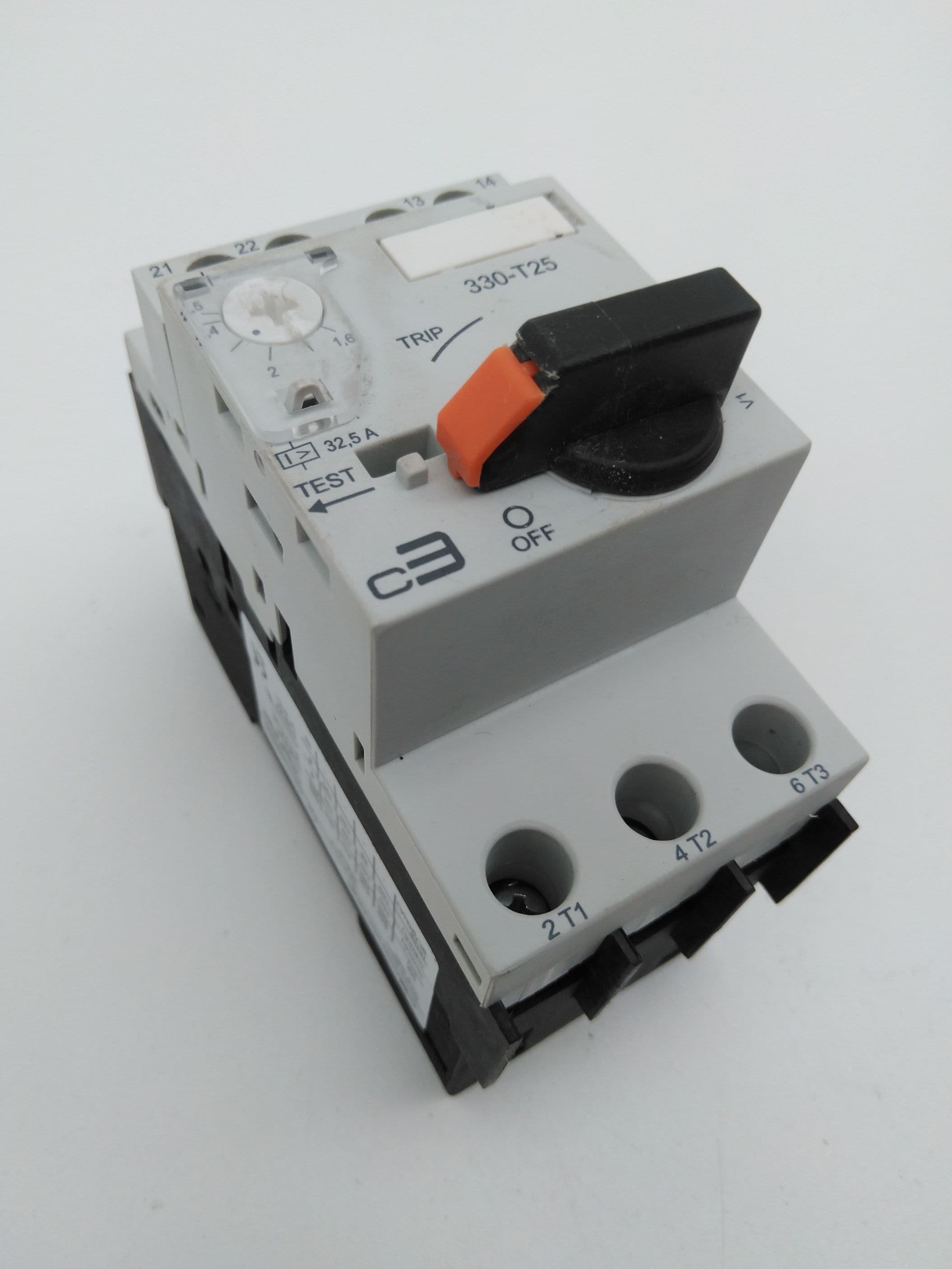 C3 Controls 330-T25S2D25 Motor Protective Circuit Breaker, 32A, 1.6-2.5A Trip