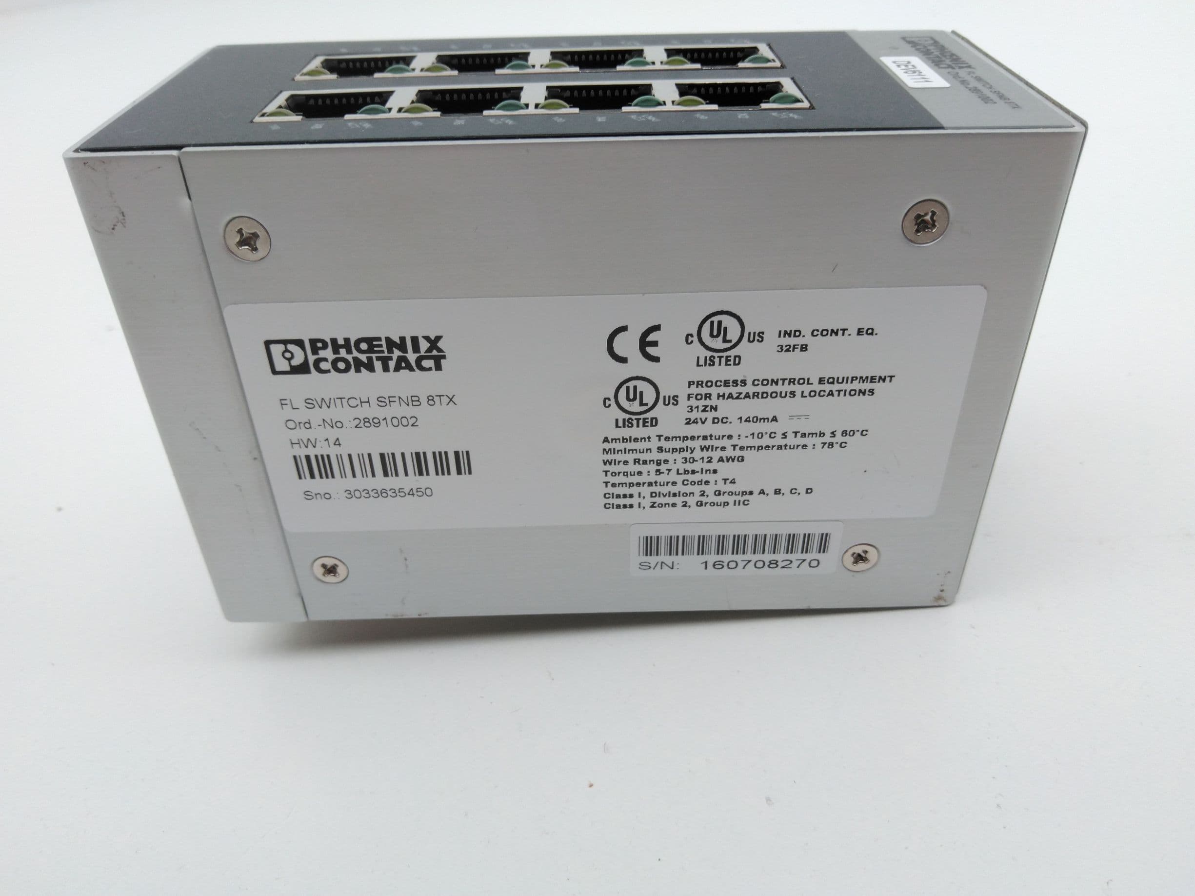 Phoenix Contact FL SWITCH SFNB 8TX 2891002 Industrial Ethernet Switch 8-Ports