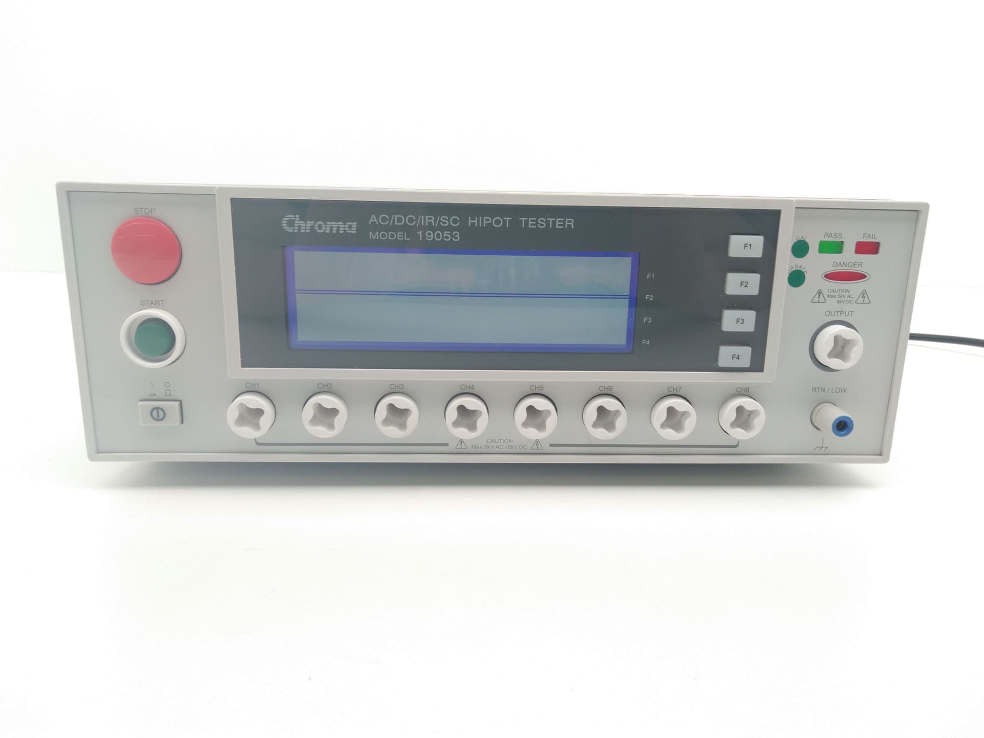 Chroma 19053 AC/DC/IR/SC Hipot Tester, 3-In-1, 8 Channel