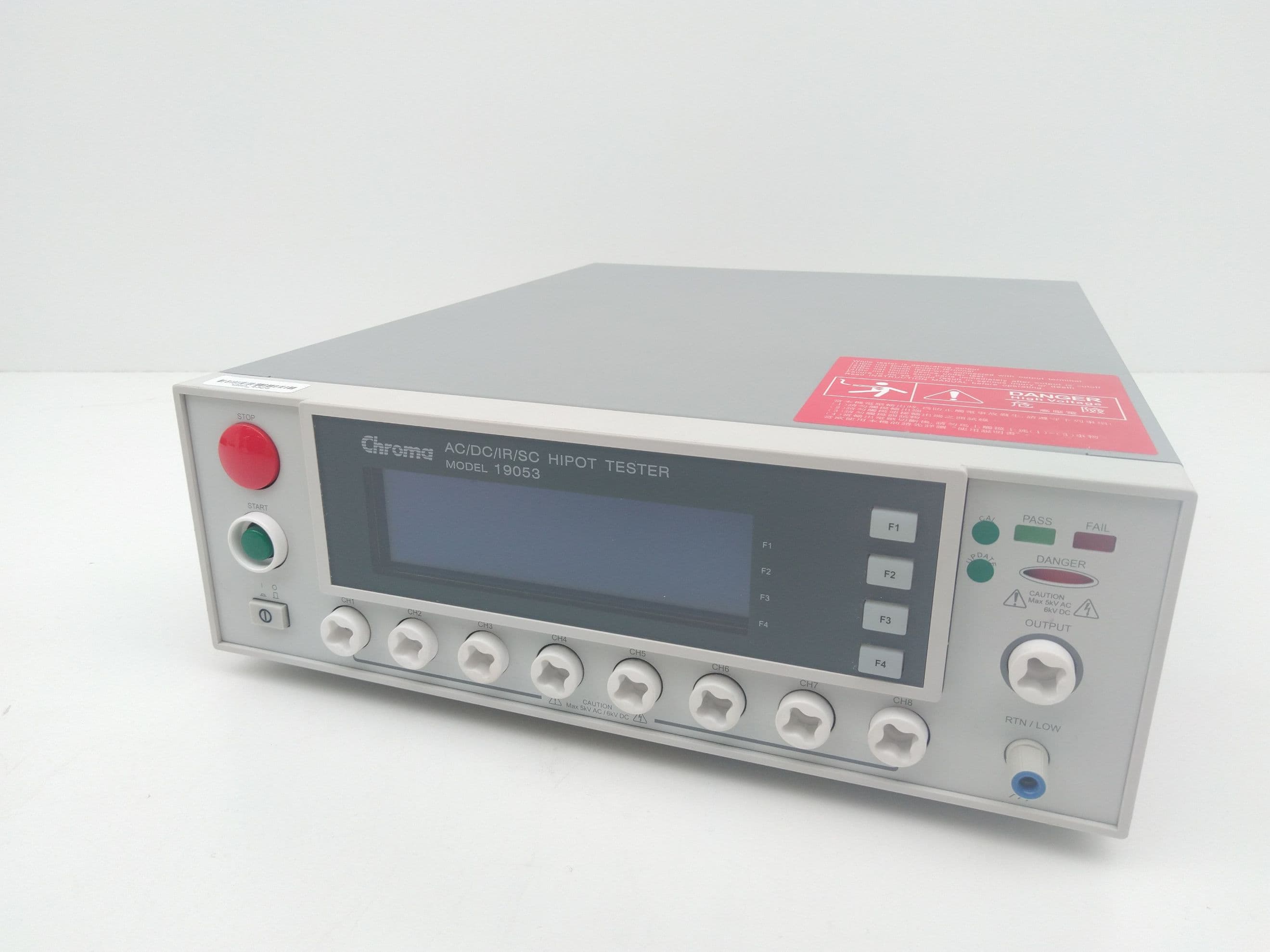 Chroma 19053 AC/DC/IR/SC Hipot Tester, 3-In-1, 8 Channel