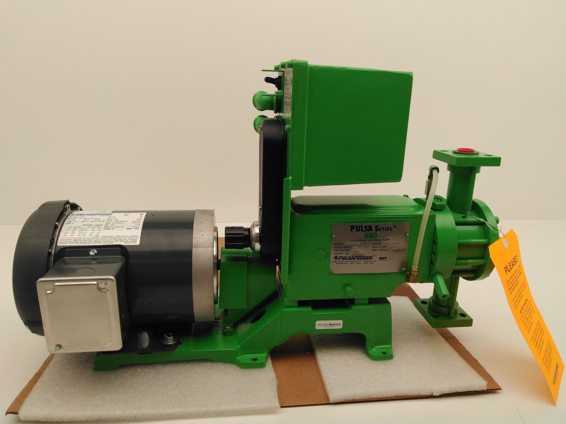 PulsaFeeder 680-S-AE Hydraulic Diaphragm Metering Pump, 3.71GPH, 150PSI, 20:1