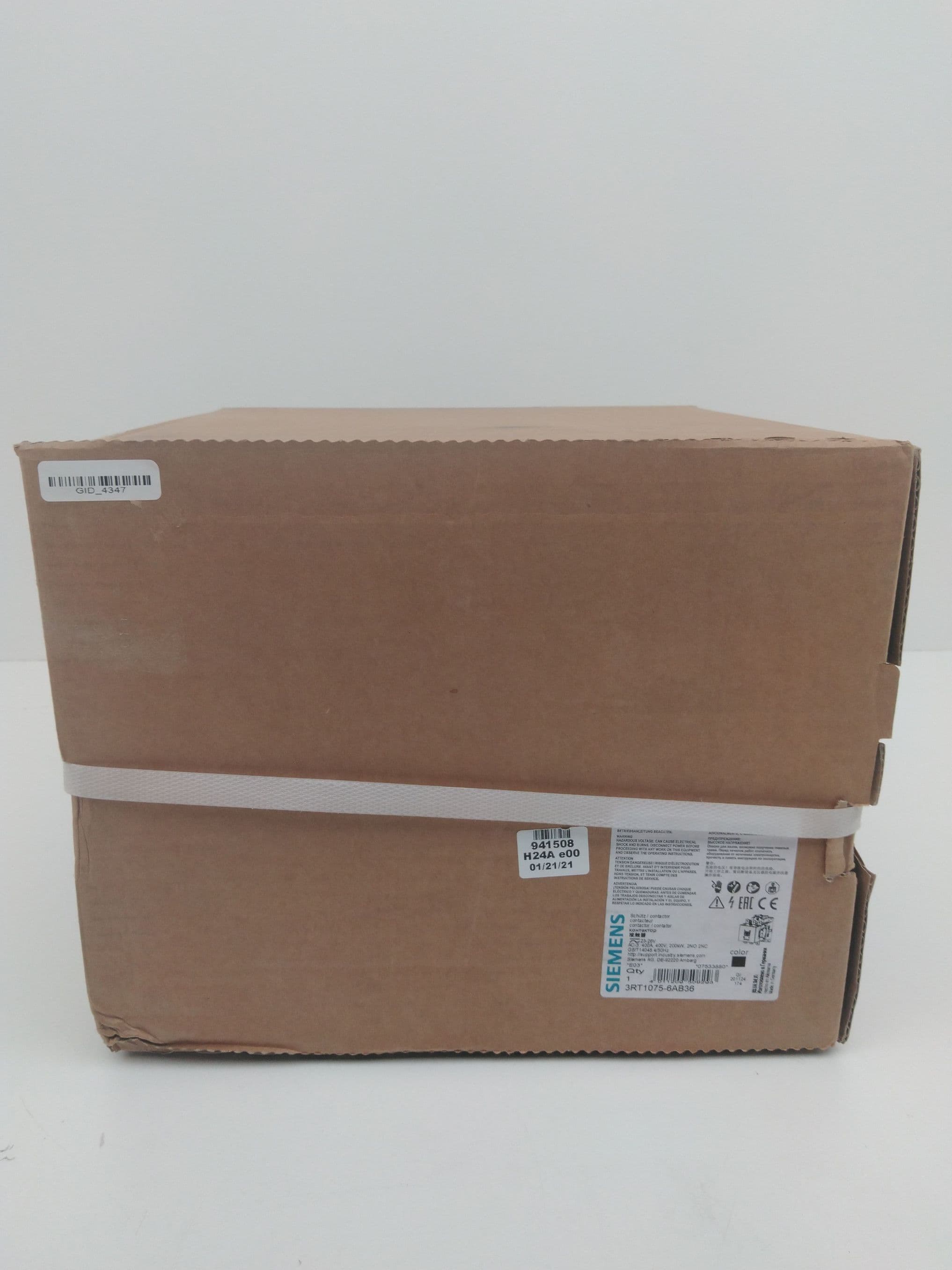 Siemens 3RT1075-6AB36 Power Contactor 400A 200kW 400V 23-26V Aux Contact 2NO2NC