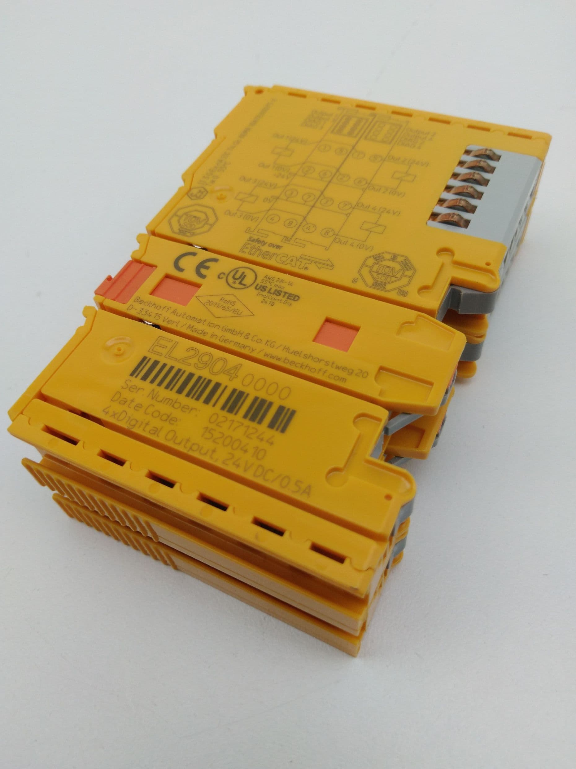 Beckhoff EL2904 EtherCAT Terminal 4-Channel Digital Output 24VDC 0.5A TwinSAFE