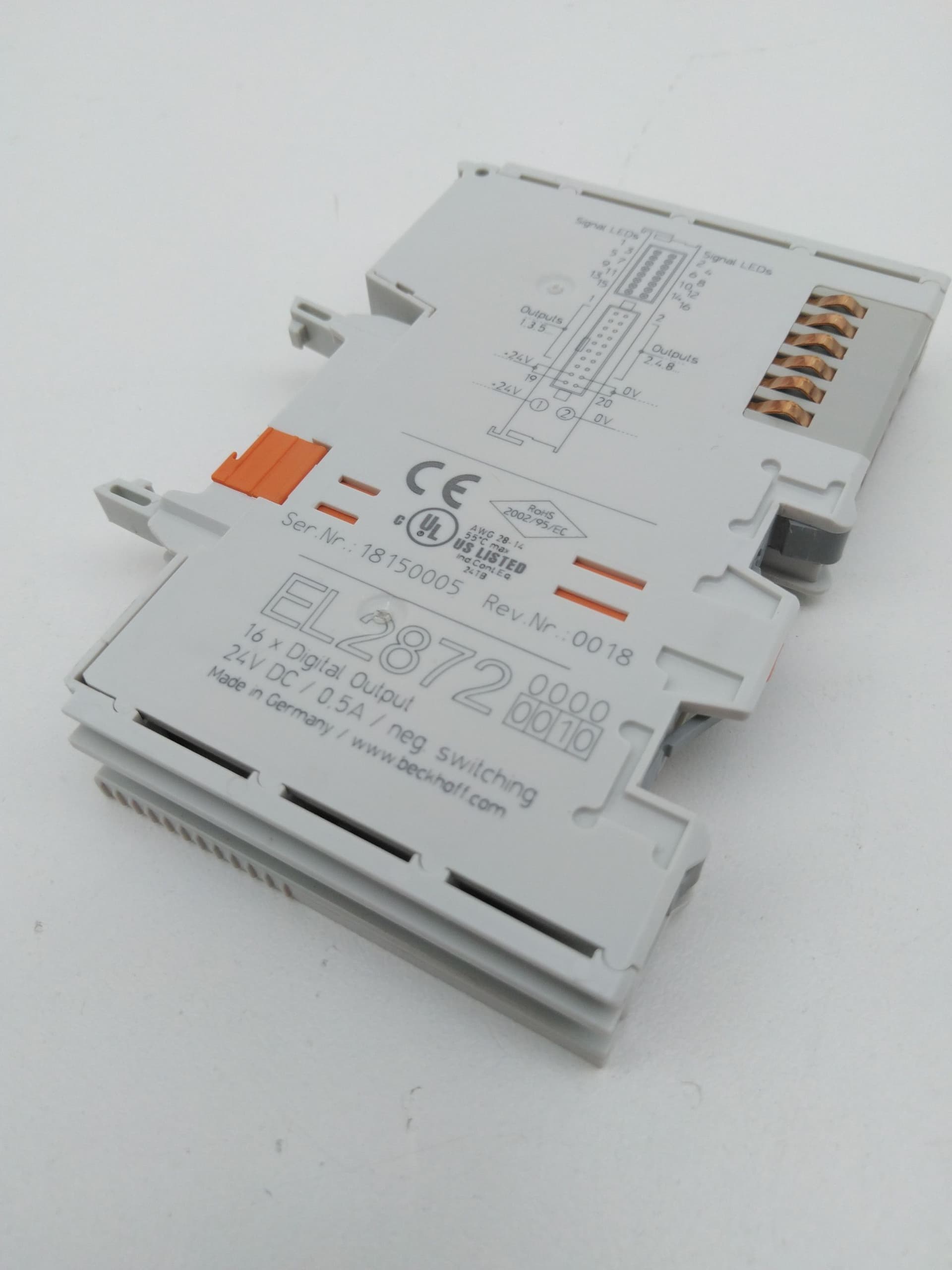 Beckhoff EL2872 EtherCAT 16-Channel Digital Output 24VDC 0.5A flat-ribbon cable