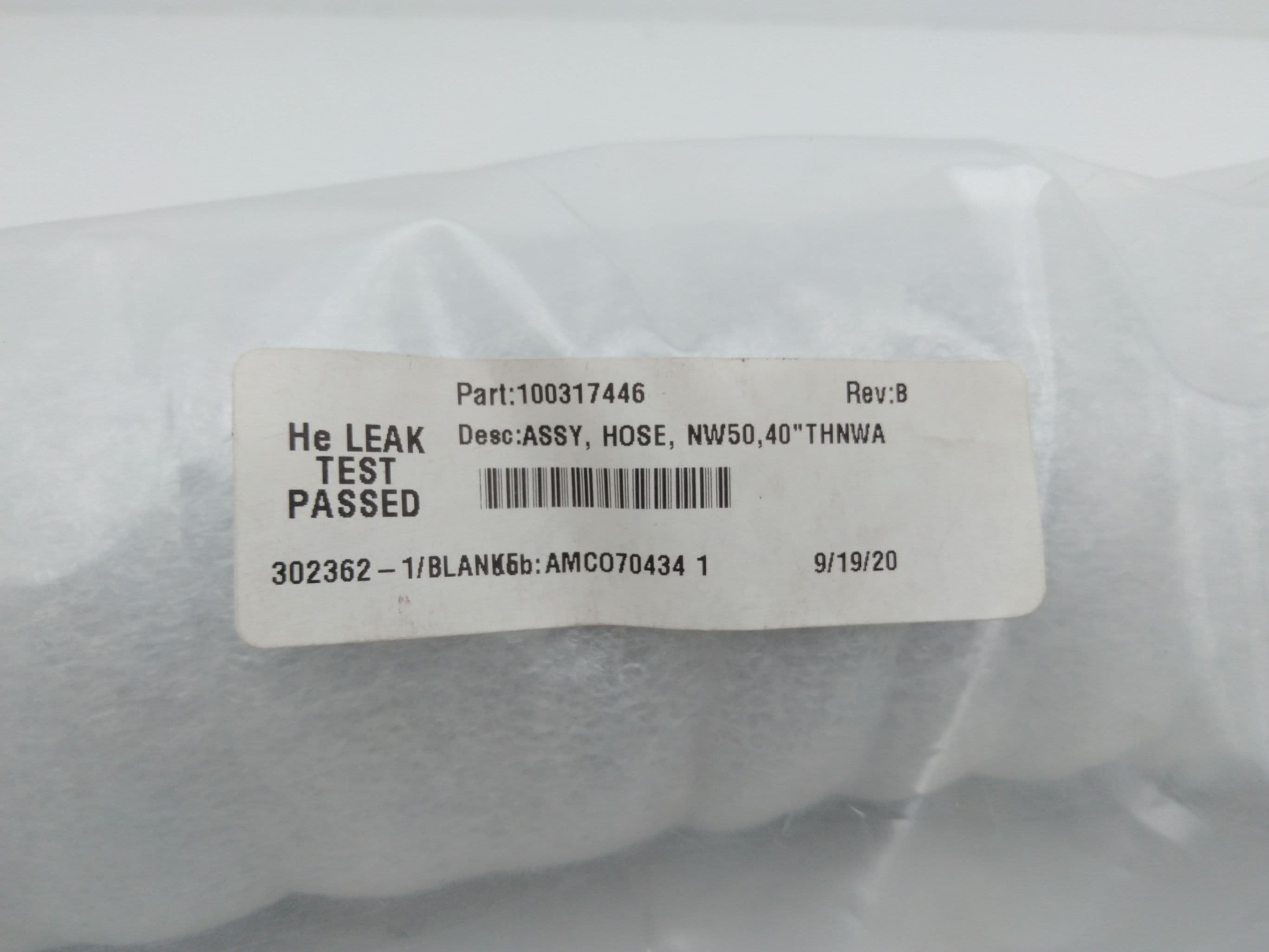 Vacuum Bellows Hose, KF-50, NW-50 Thin Wall, 304SS, 40" Long