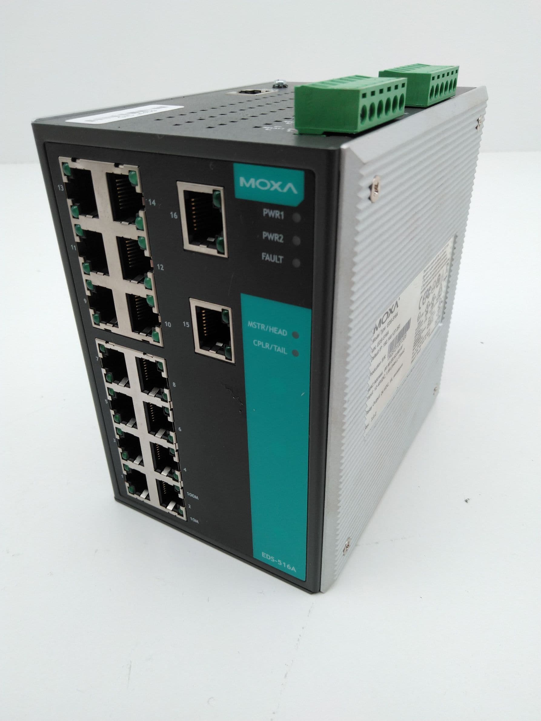 Moxa EDS-516A Managed Ethernet Switch, 16 Port, Rev 3.0.2