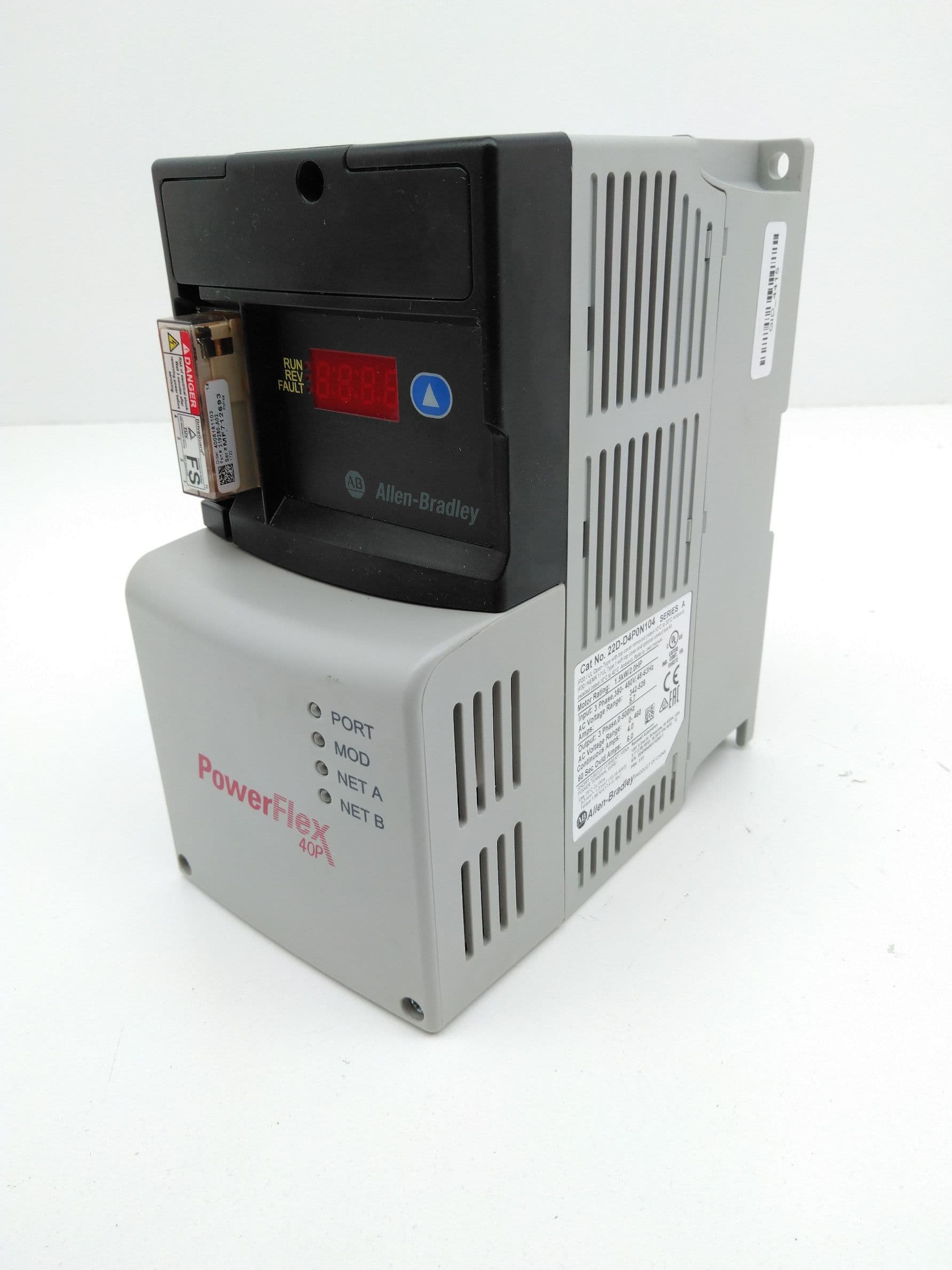 Allen-Bradley 22D-D4P0N104 PowerFlex 40P AC Drive, 480VAC, 3-Phase, 4A, 2HP