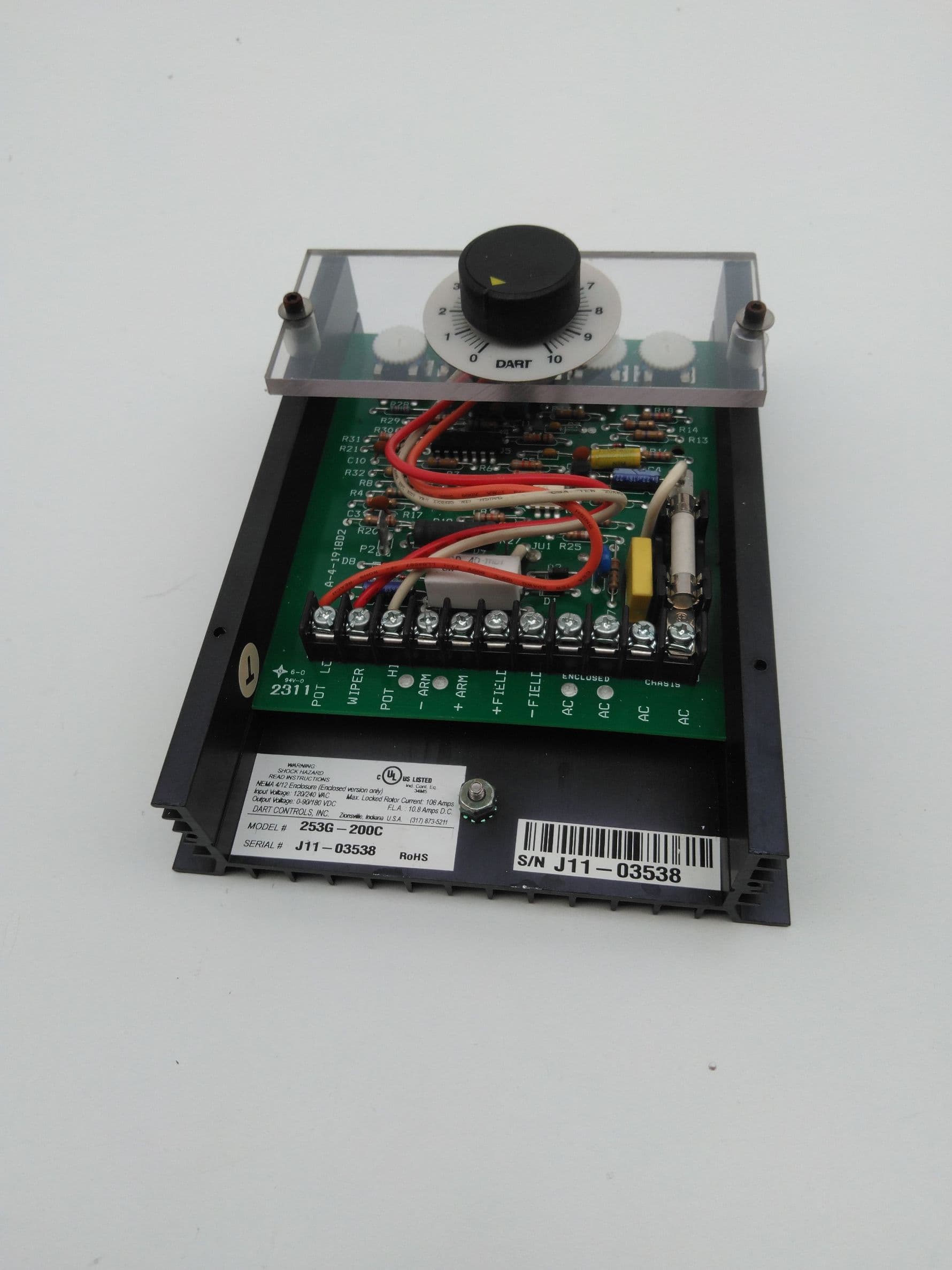 Dart Controls 253G-200C DC Motor Speed Control, 1/8-2HP
