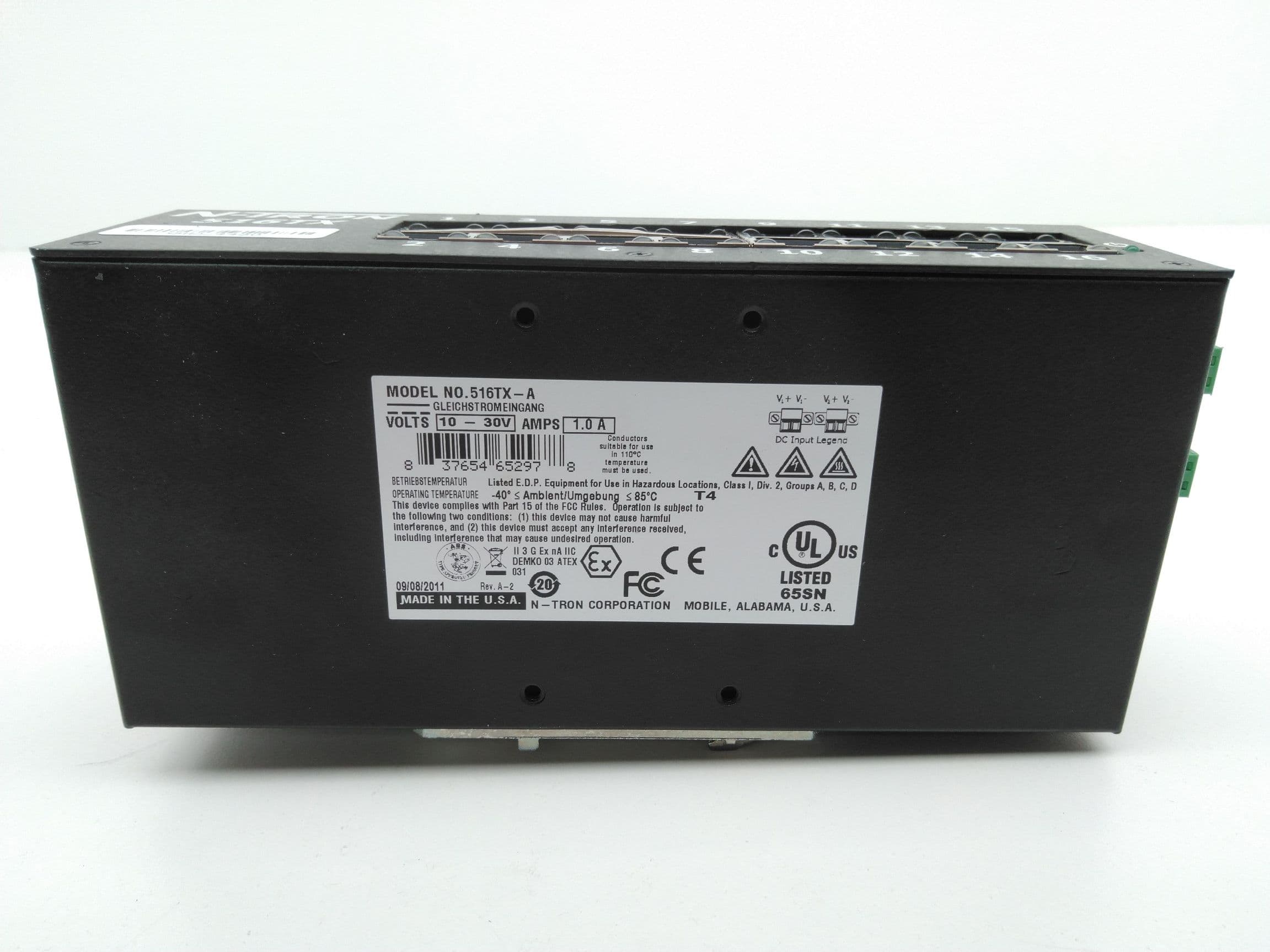N-TRON 516TX-A 16 Port Industrial Ethernet Switch, PNP, 10-30VDC