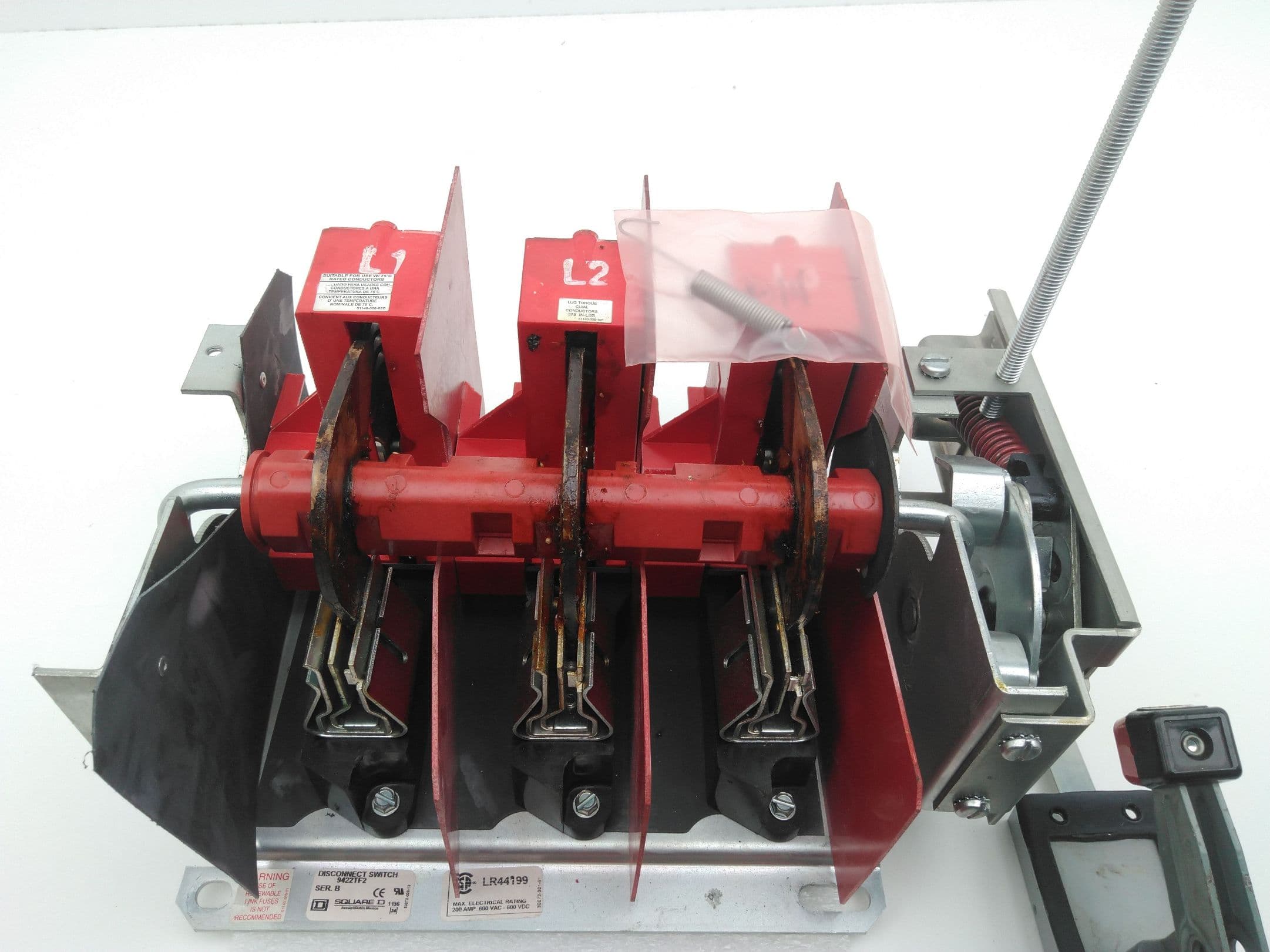 Square D 9422TF2 Ser B Fusible Disconnect Switch Operating Mechanism 200A, 600V