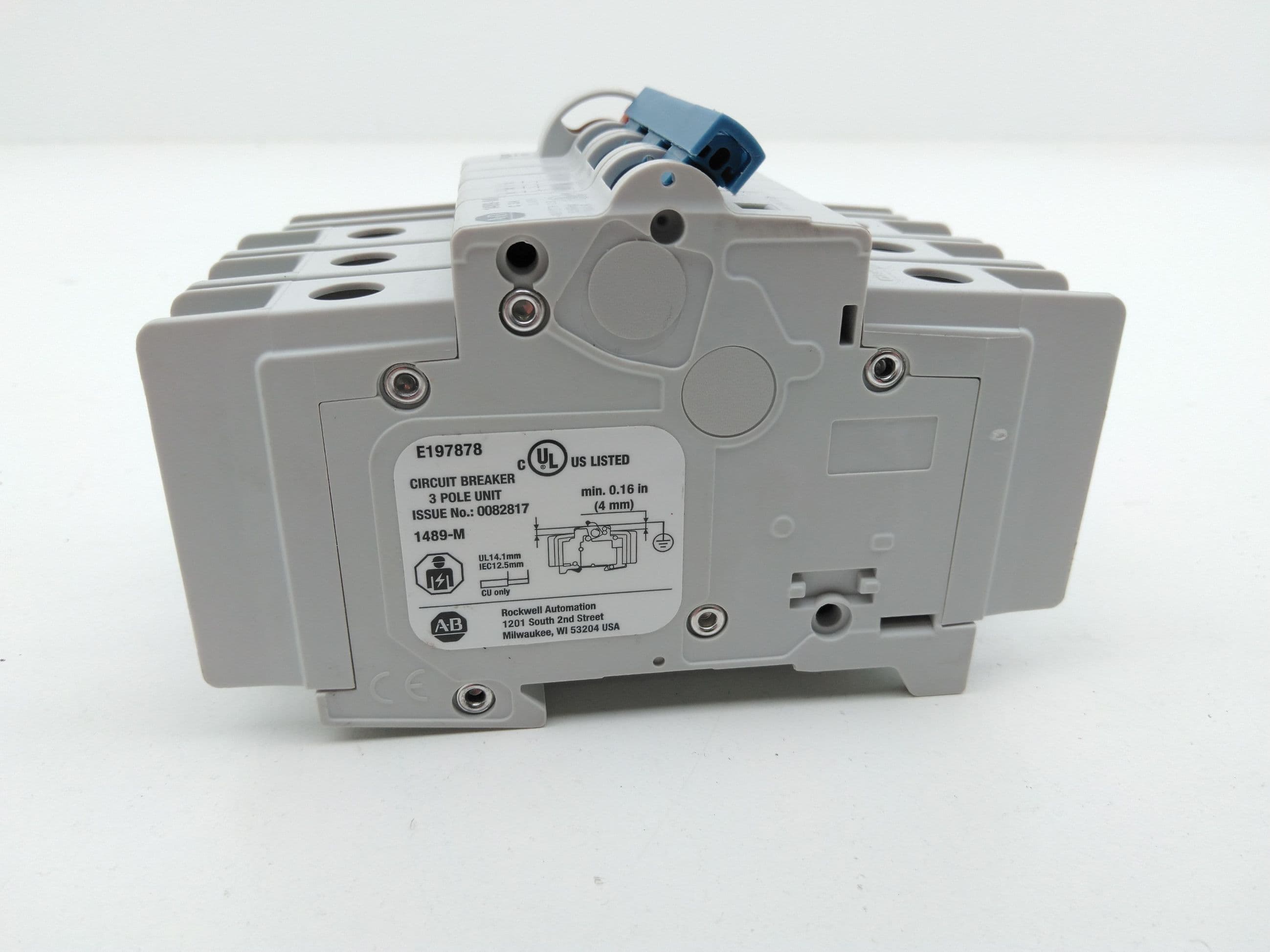 Allen-Bradley 1489-M3C030 Miniature Circuit Breaker 3A w/1489-AMRA3 Aux Contact