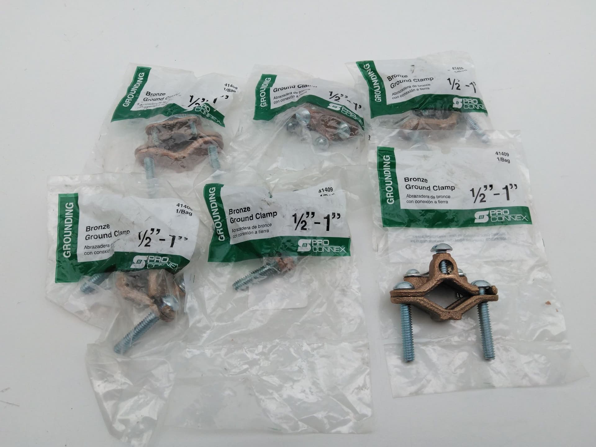 Sigma Electric ProConnex 1/2" - 1" Bronze Ground Clamp - Lot of 6