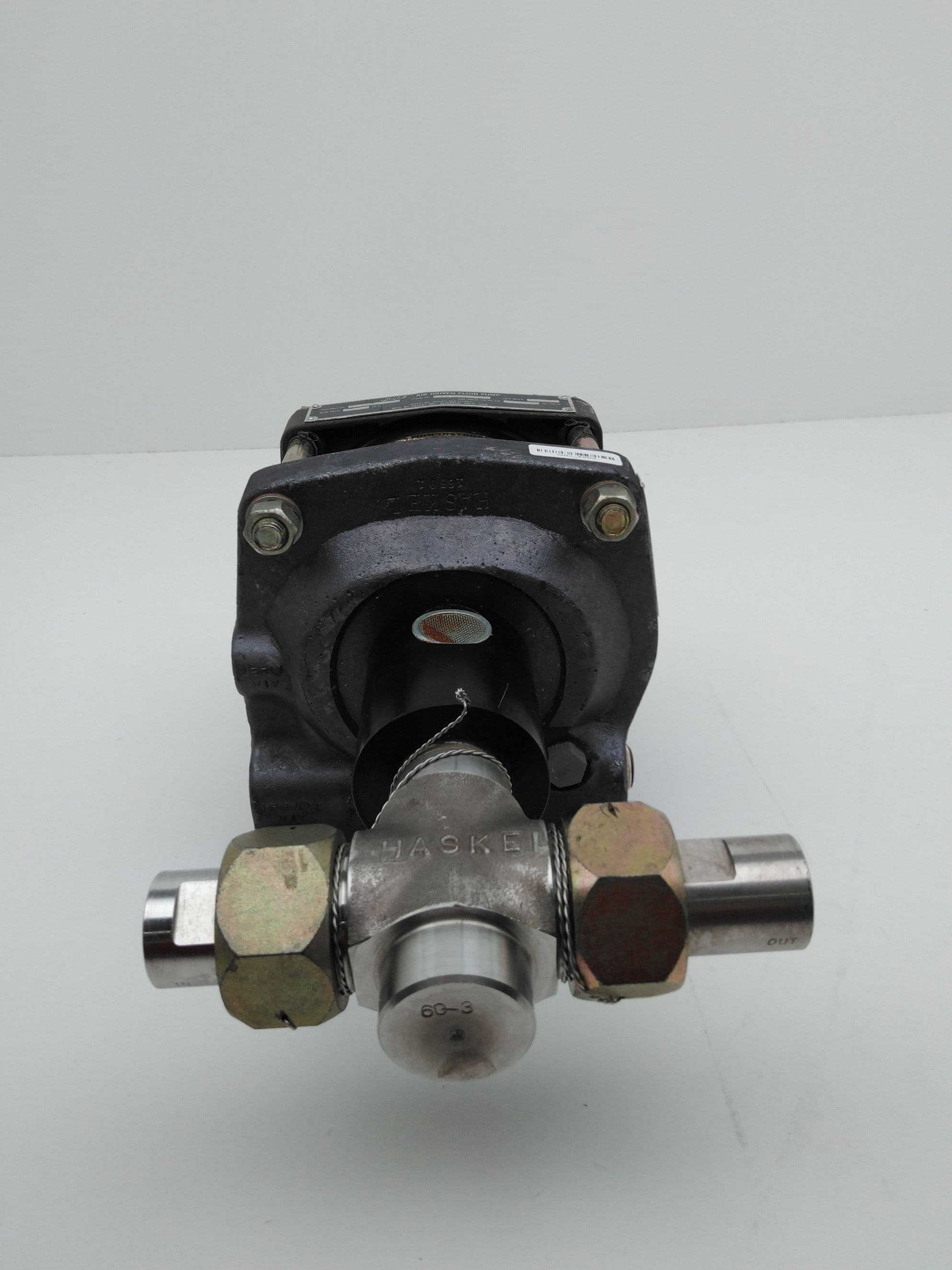 Haskel DSF-60, 55135 Air driven Liquid pump, 9800 psi, 7ml/stroke