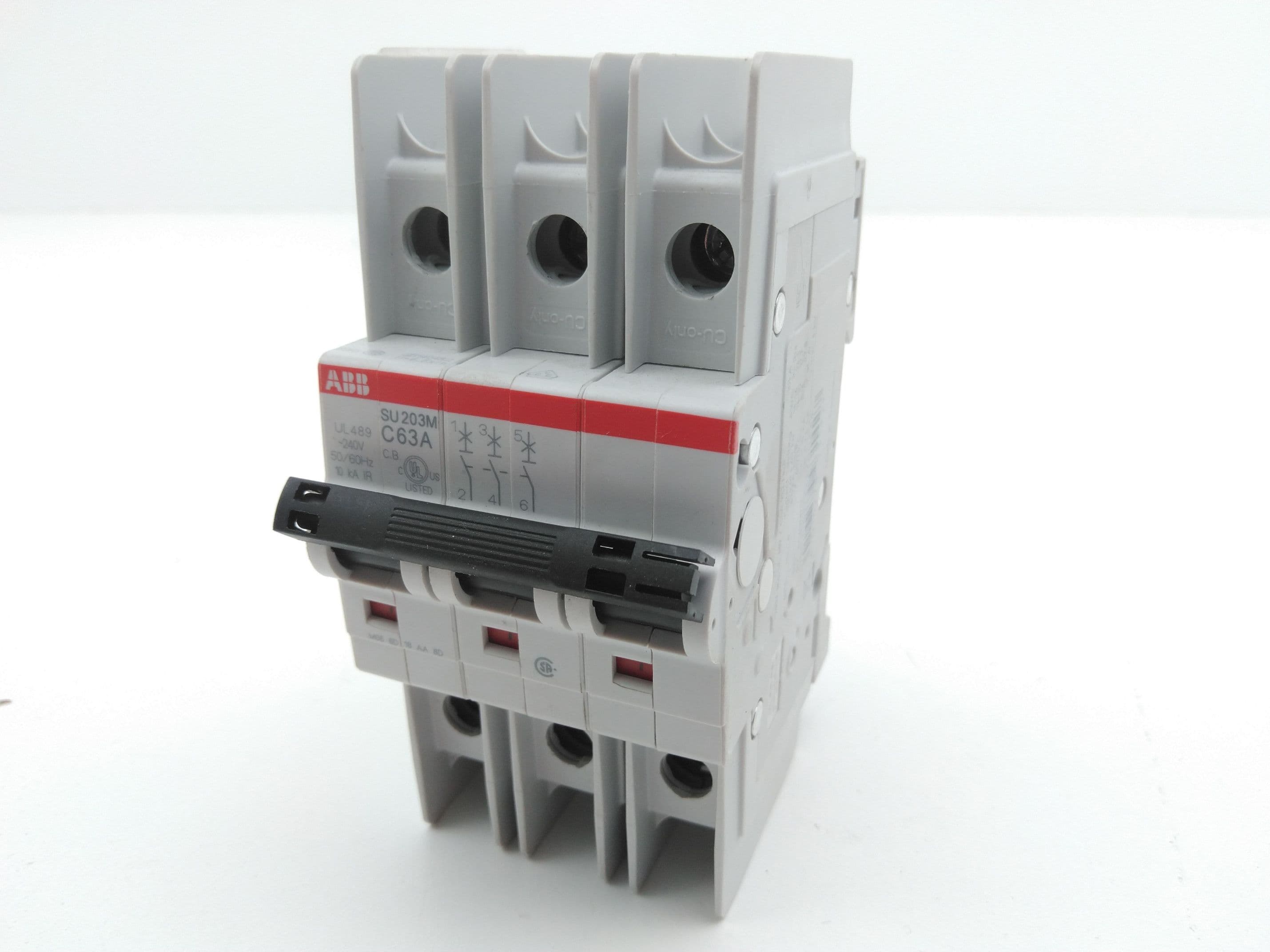 ABB SU203M C63A Circuit Breaker, 63A, 3P, 277/480VAC