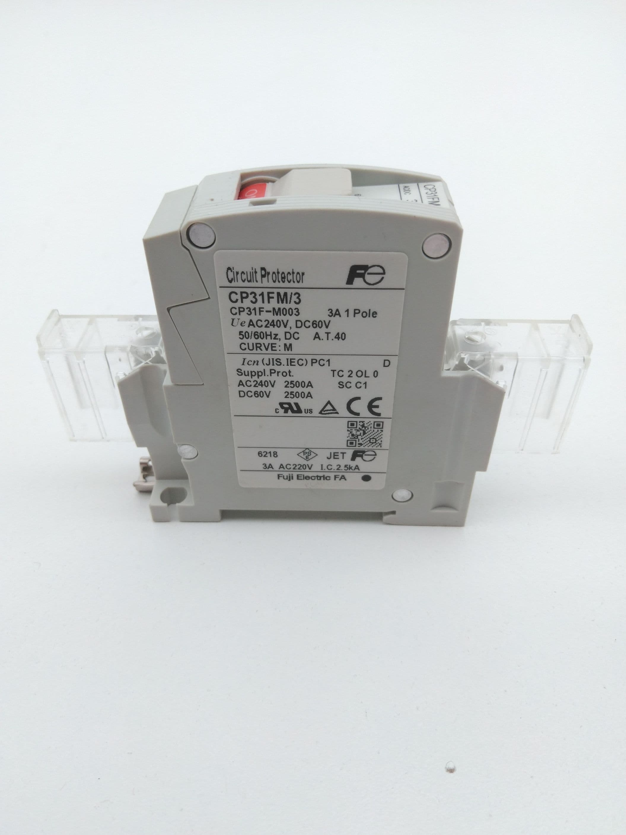 Fuji Electric CP31FM/3 Circuit Protector Breaker 3A, 1P, 240VAC, 60VDC