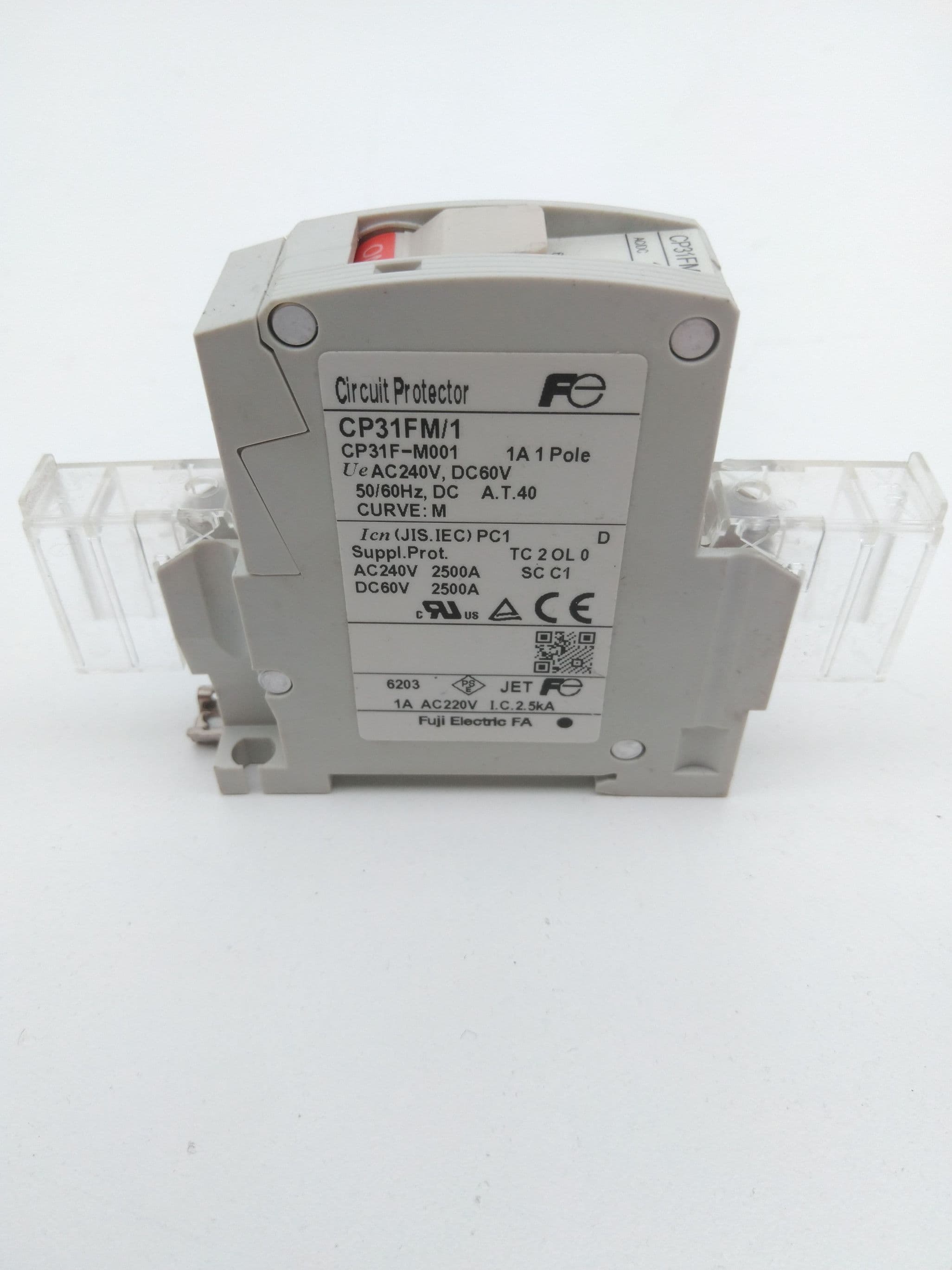 Fuji Electric CP31FM/1 Circuit Protector Breaker 1A, 1P, 250VAC, 65VDC
