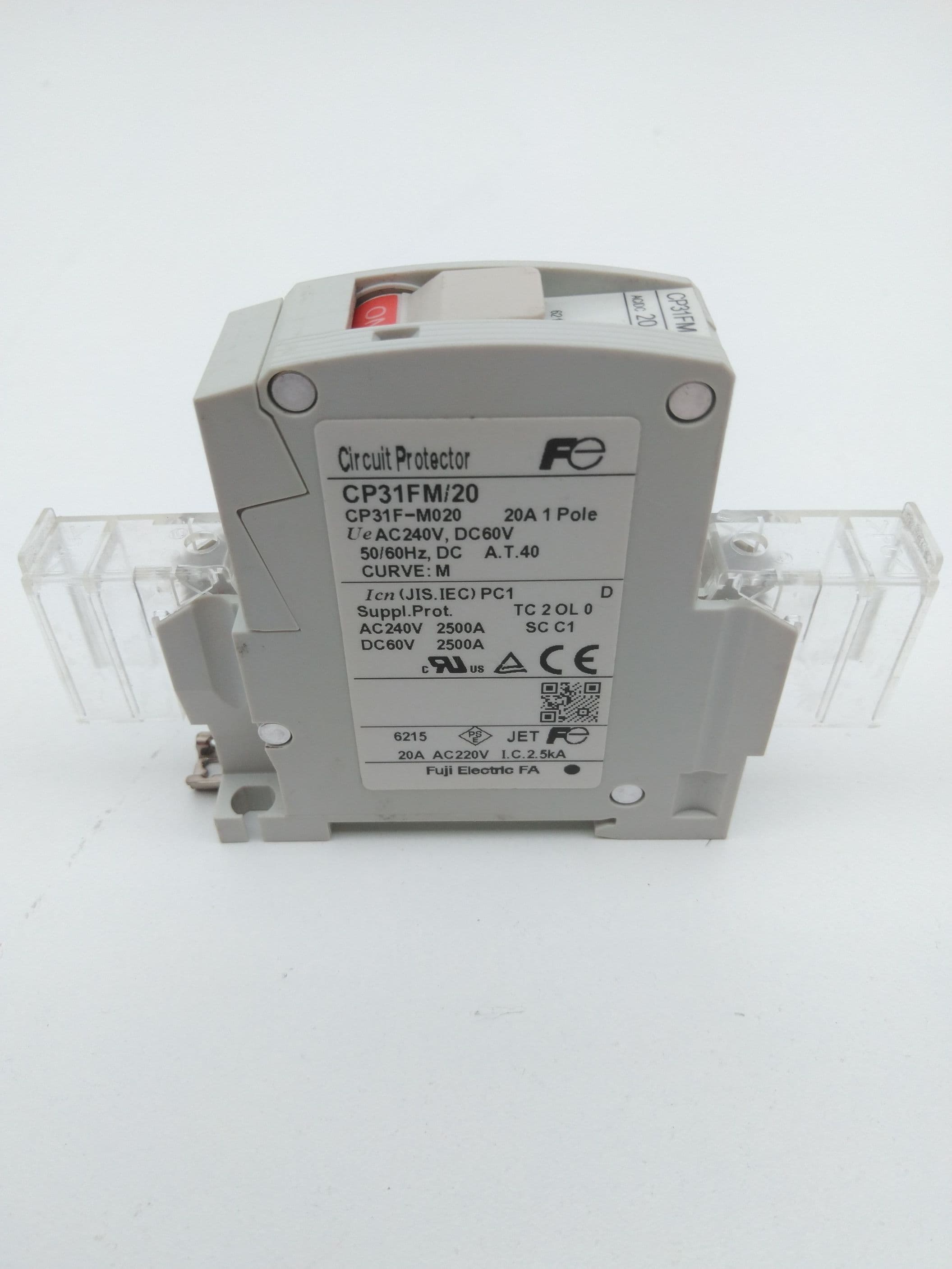 Fuji Electric CP31FM/20 Circuit Protector Breaker 20A, 1P, 250VAC, 65VDC