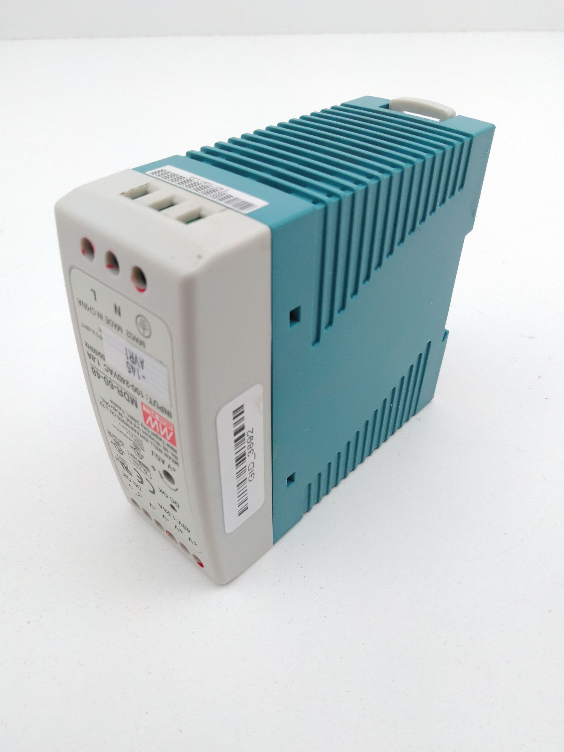 Mean Well MDR-60-48 Power Supply, Input 100-240VAC 1.8A, Output 48VDC 1.25A