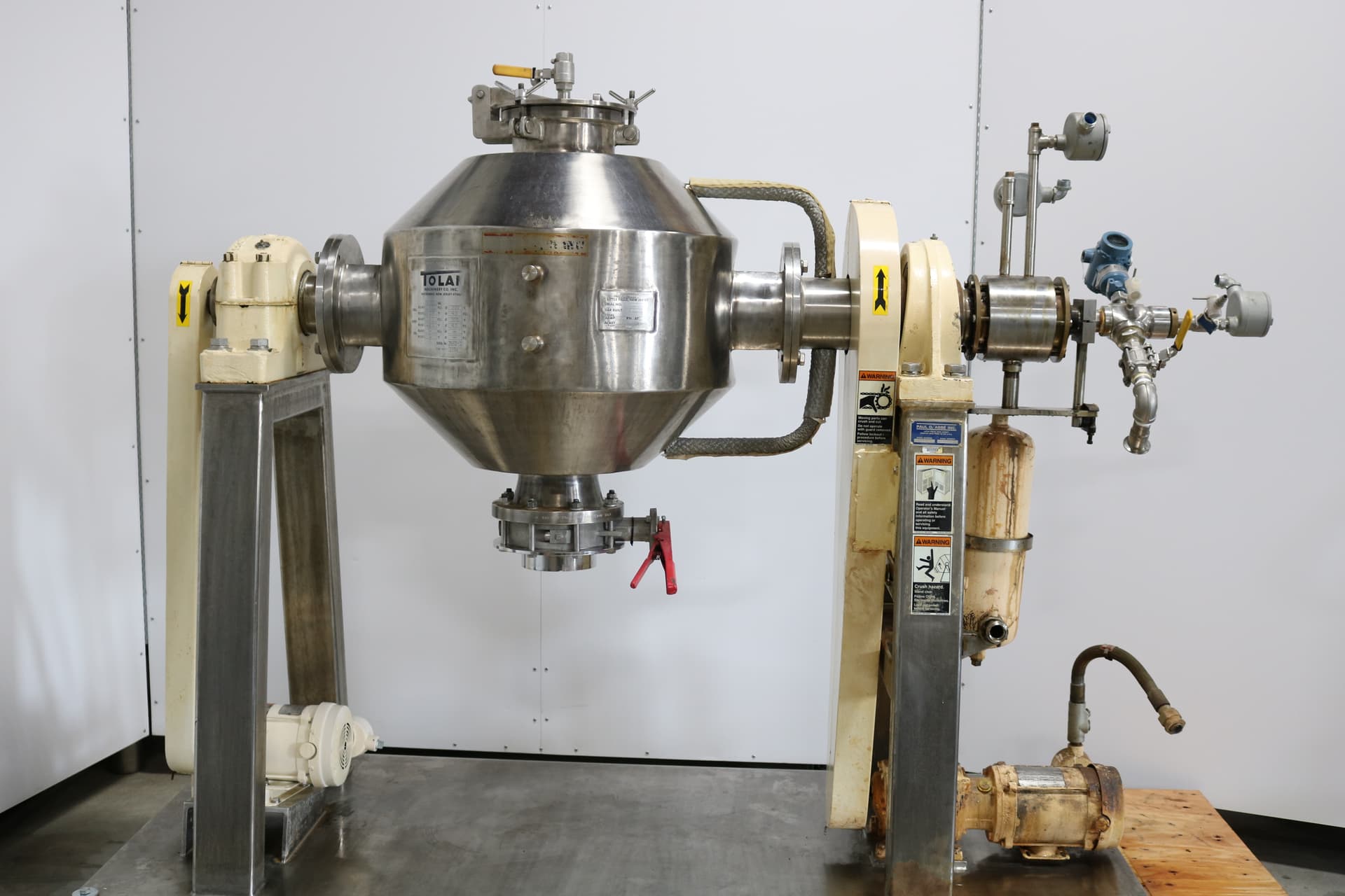 Pfaudler 24" - 4 CU FT Double Cone Vacuum Dryer - Hastelloy