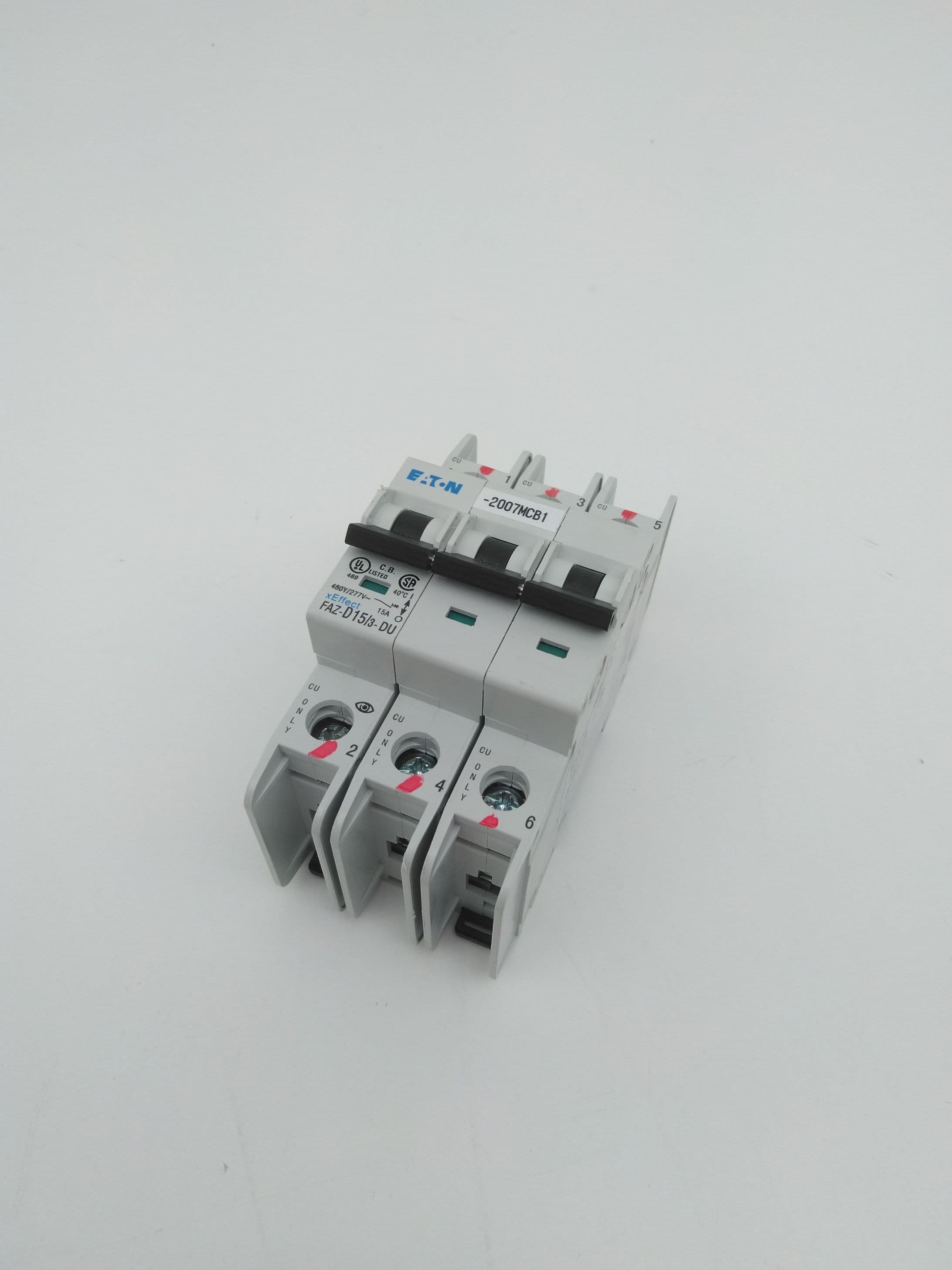 Eaton FAZ-D15/3-DU Circuit Breaker, 3 Pole, 15 Amp
