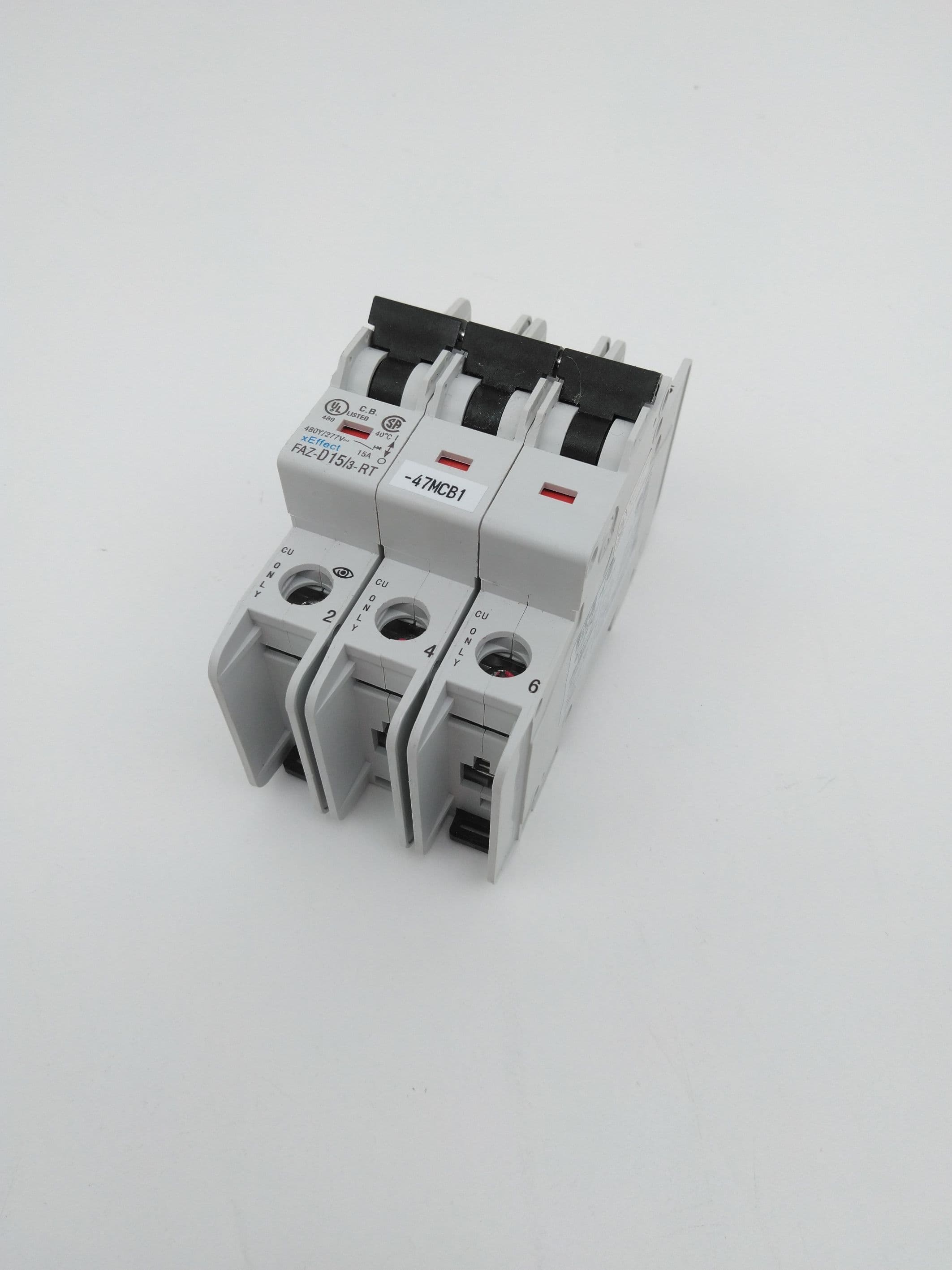 Eaton FAZ-D15/3-RT Circuit Breaker, 3 Pole, 15 Amp