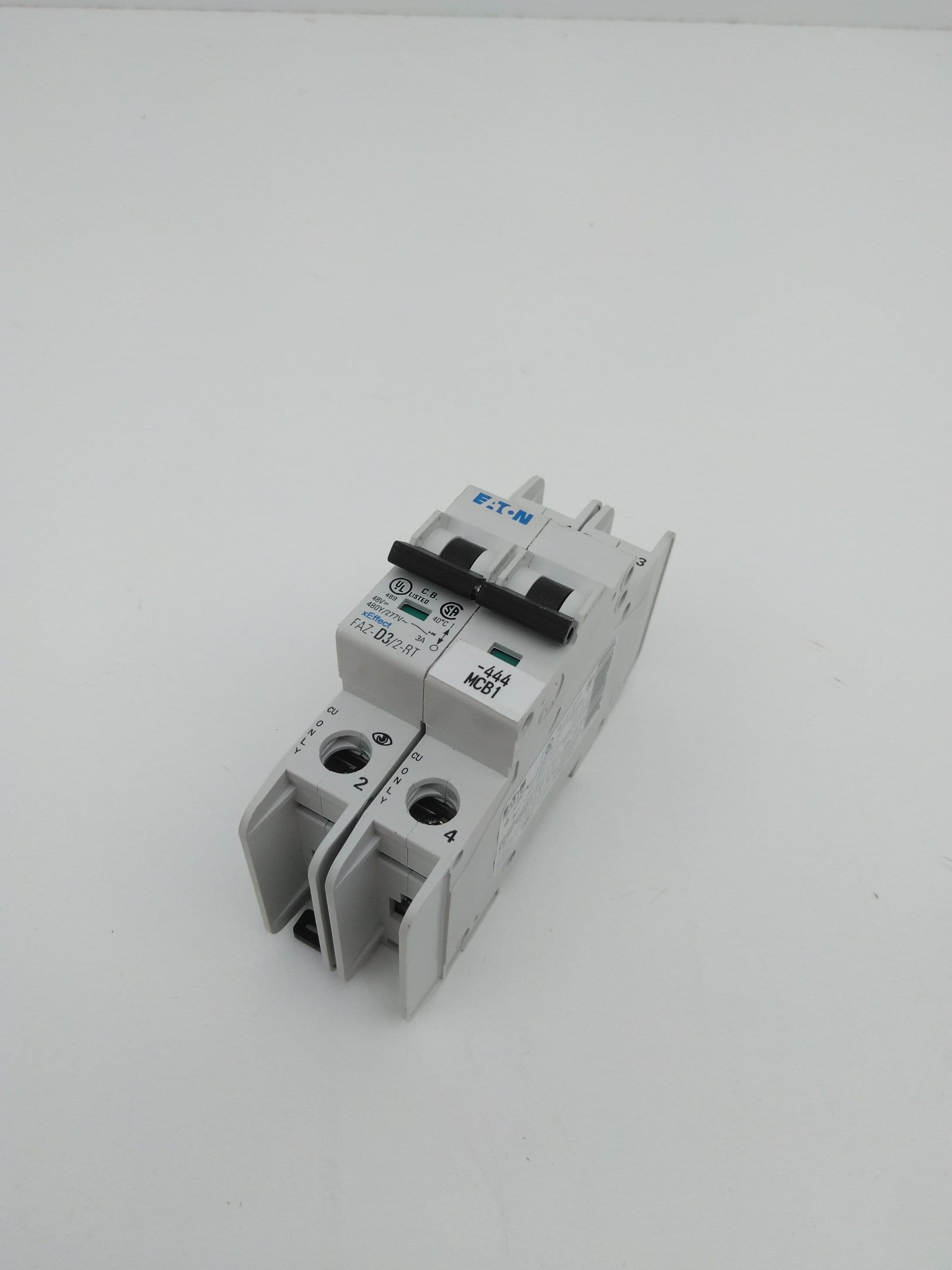 Eaton FAZ-D3/2-RT Circuit Breaker, 2 Pole, 3A