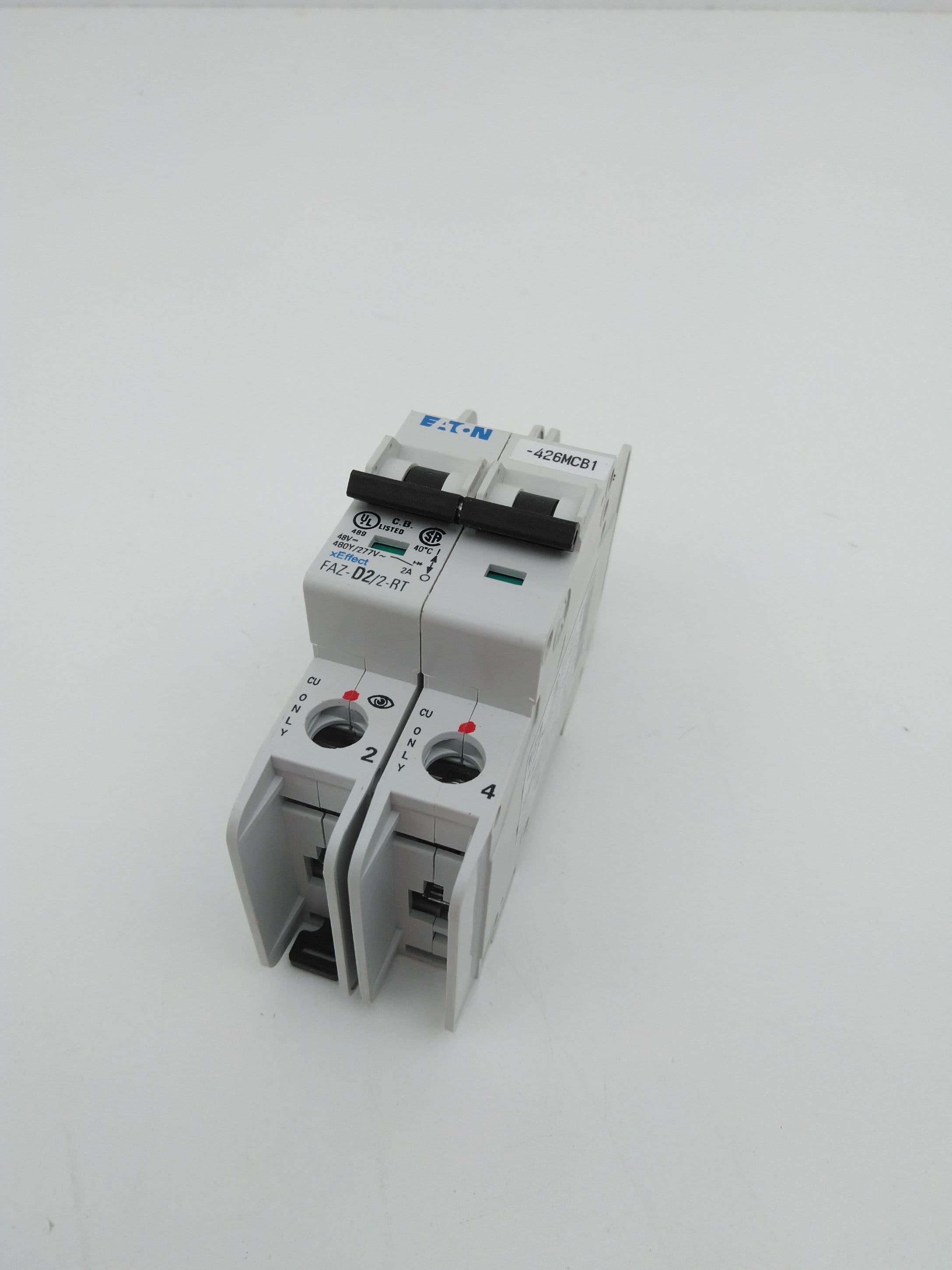 Eaton FAZ-D2/2-RT Circuit Breaker, 2A, 2 Pole