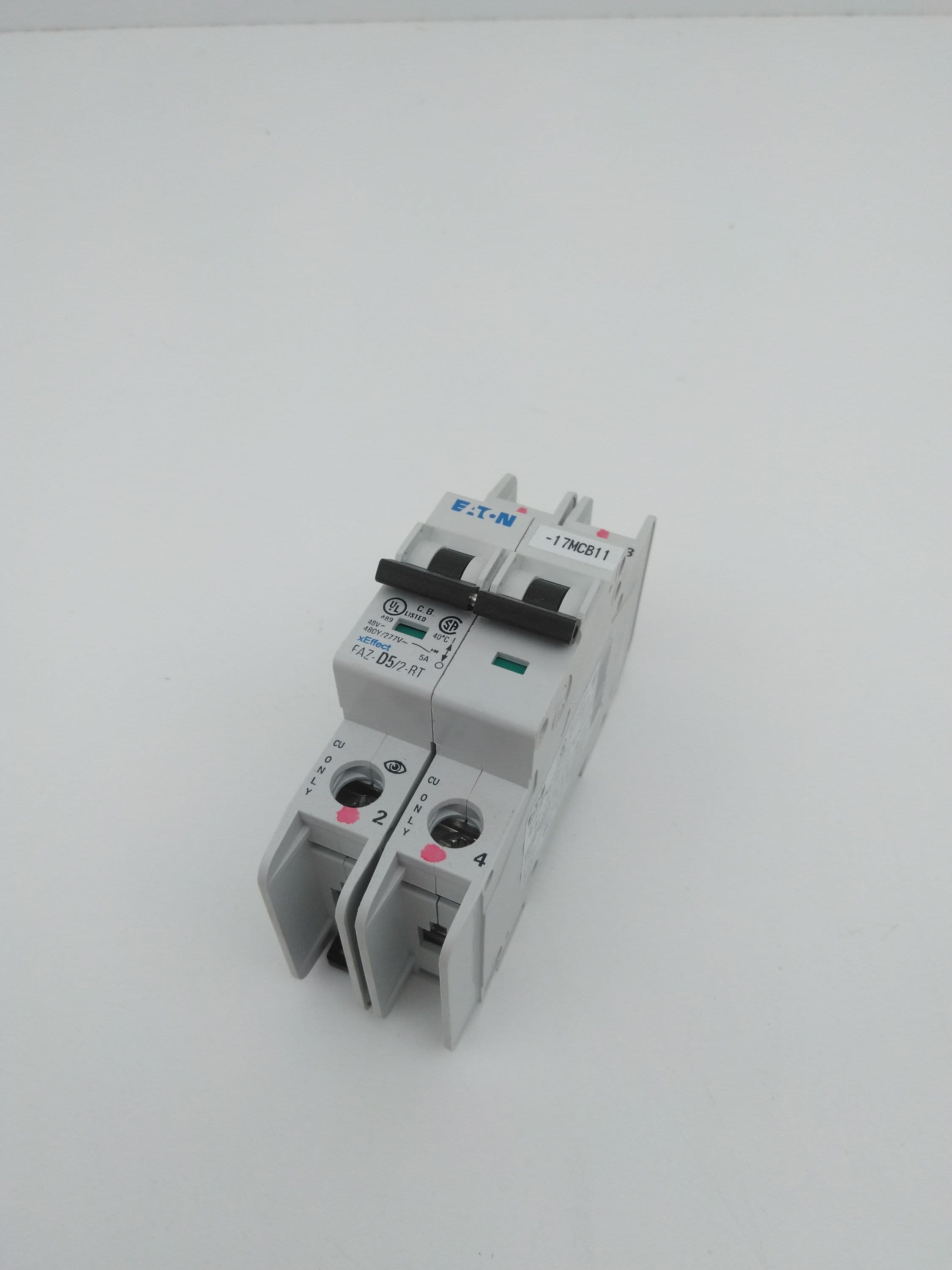 Eaton FAZ-D5/2-RT Circuit Breaker, 5A, 2 Pole