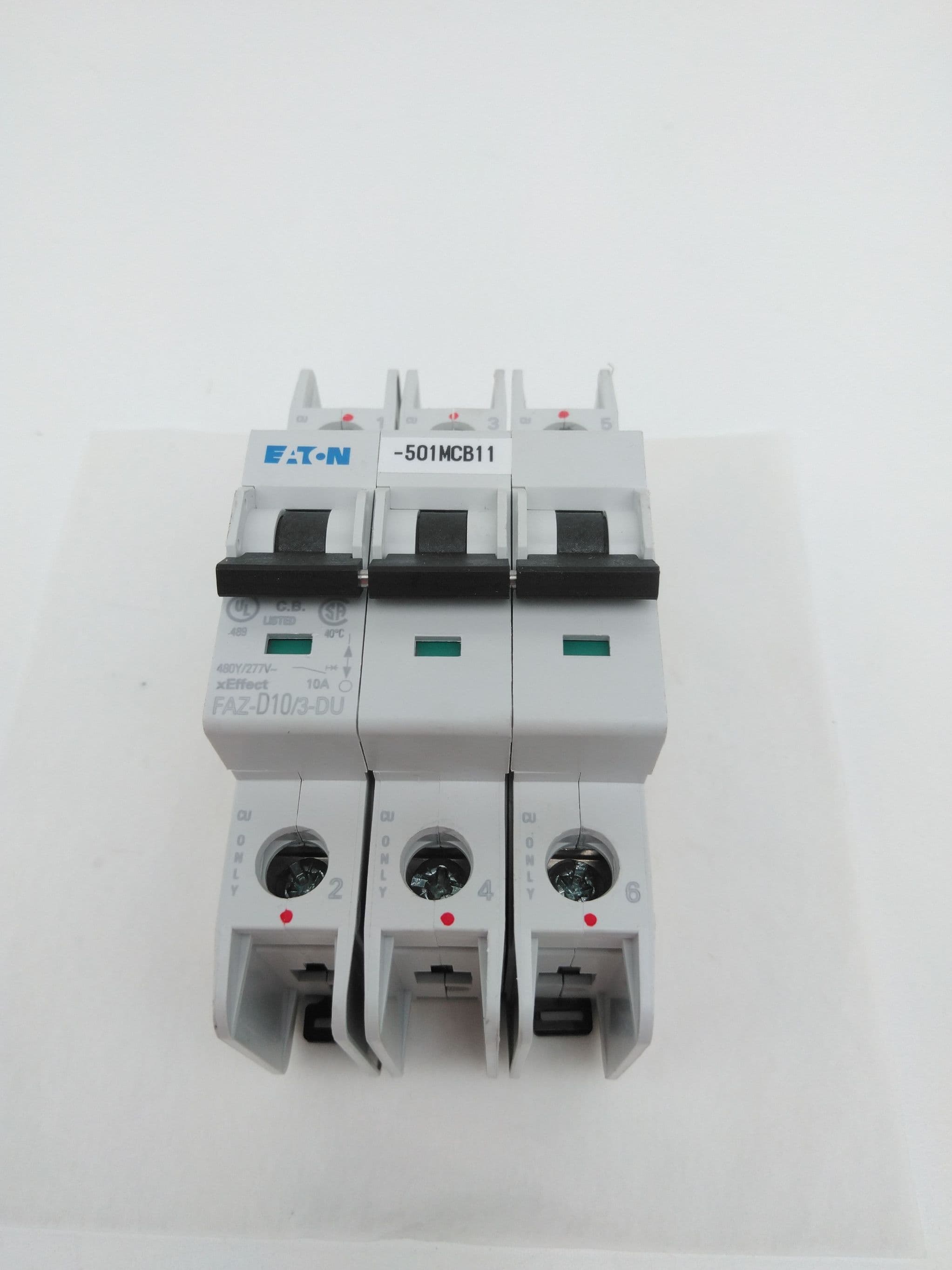 Eaton FAZ-D10/3-DU Circuit Breaker, 3 Pole, 10A