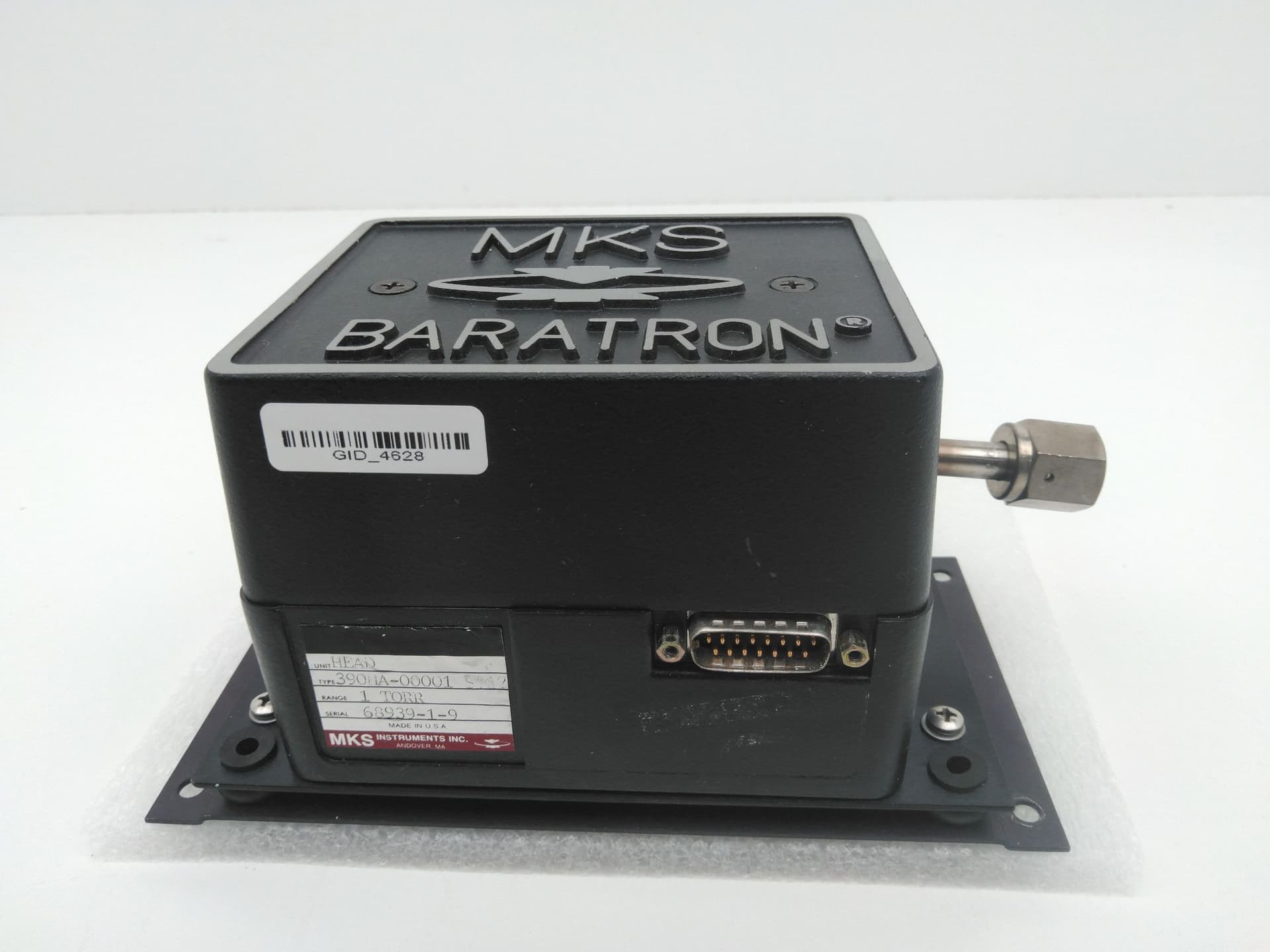 MKS Baratron 390HA-00001SP12 Absolute Capacitance Manometer Head Unit, 1 Torr