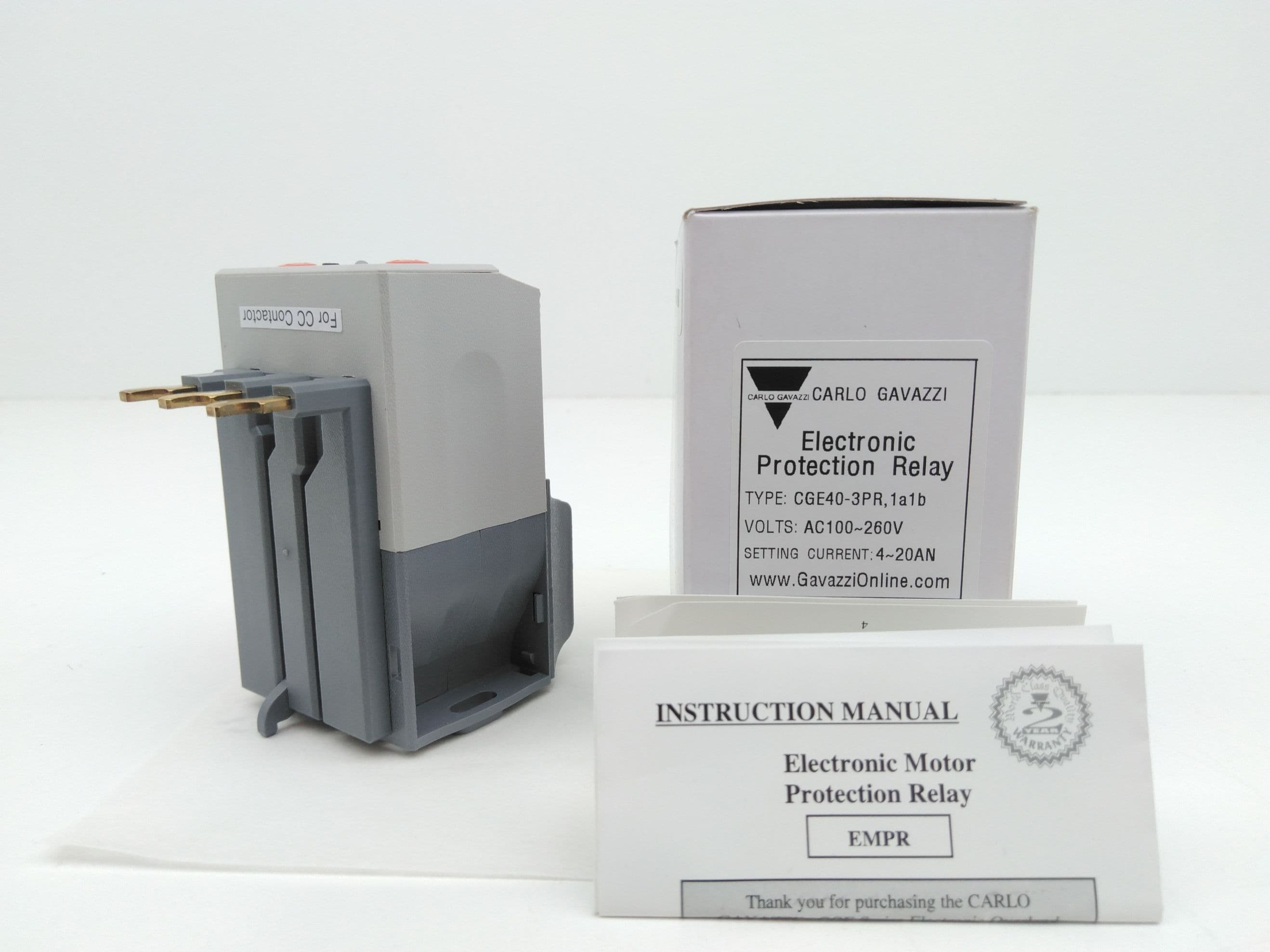 Carlo Gavazzi CGE40-3PR Electronic Protection Relay 100-260VAC, 4-20AN, 1a1b