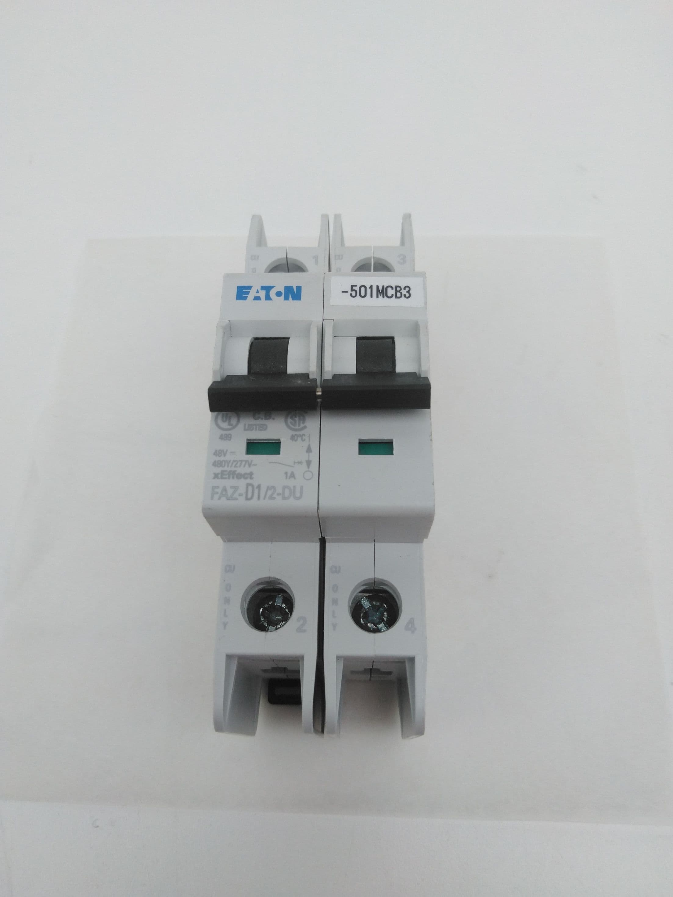 Eaton FAZ-D1/2-DU Circuit Breaker, 1A, 2 Pole