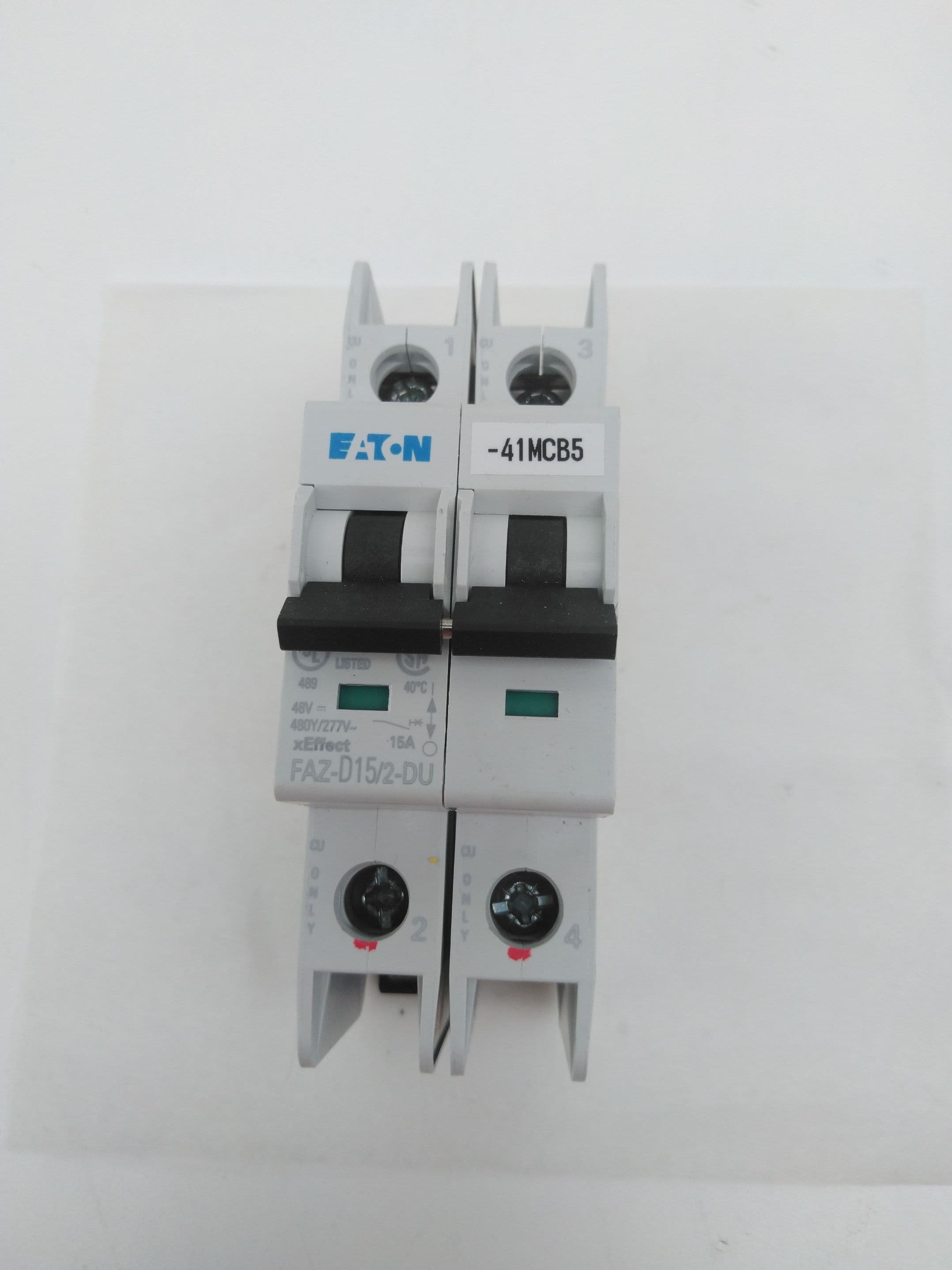 Eaton FAZ-D15/2-DU Circuit Breaker, 2 Pole, 15 Amp