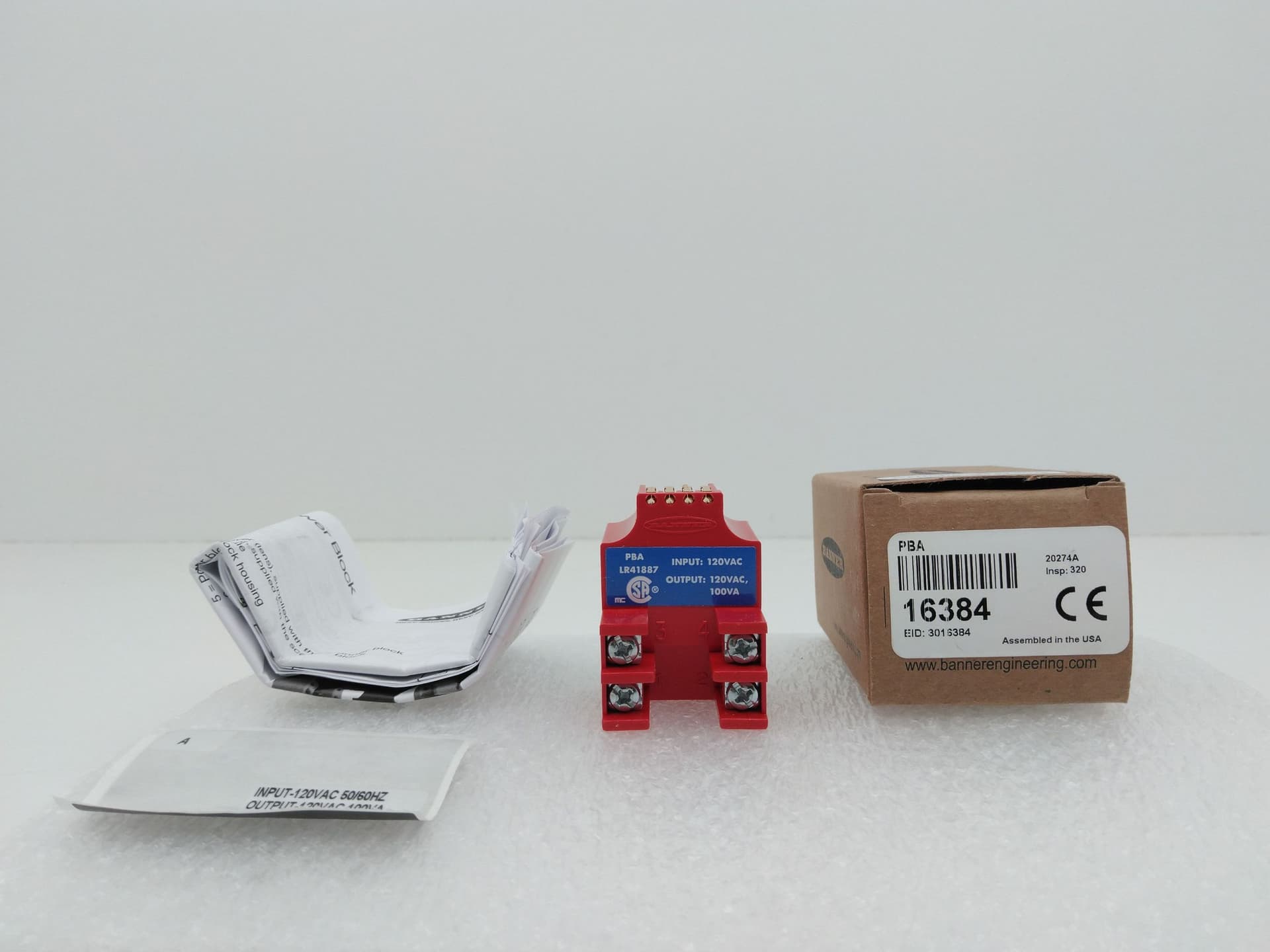 Banner Engineering PBA 16386 Photo Sensor Power Block, SPST,NO