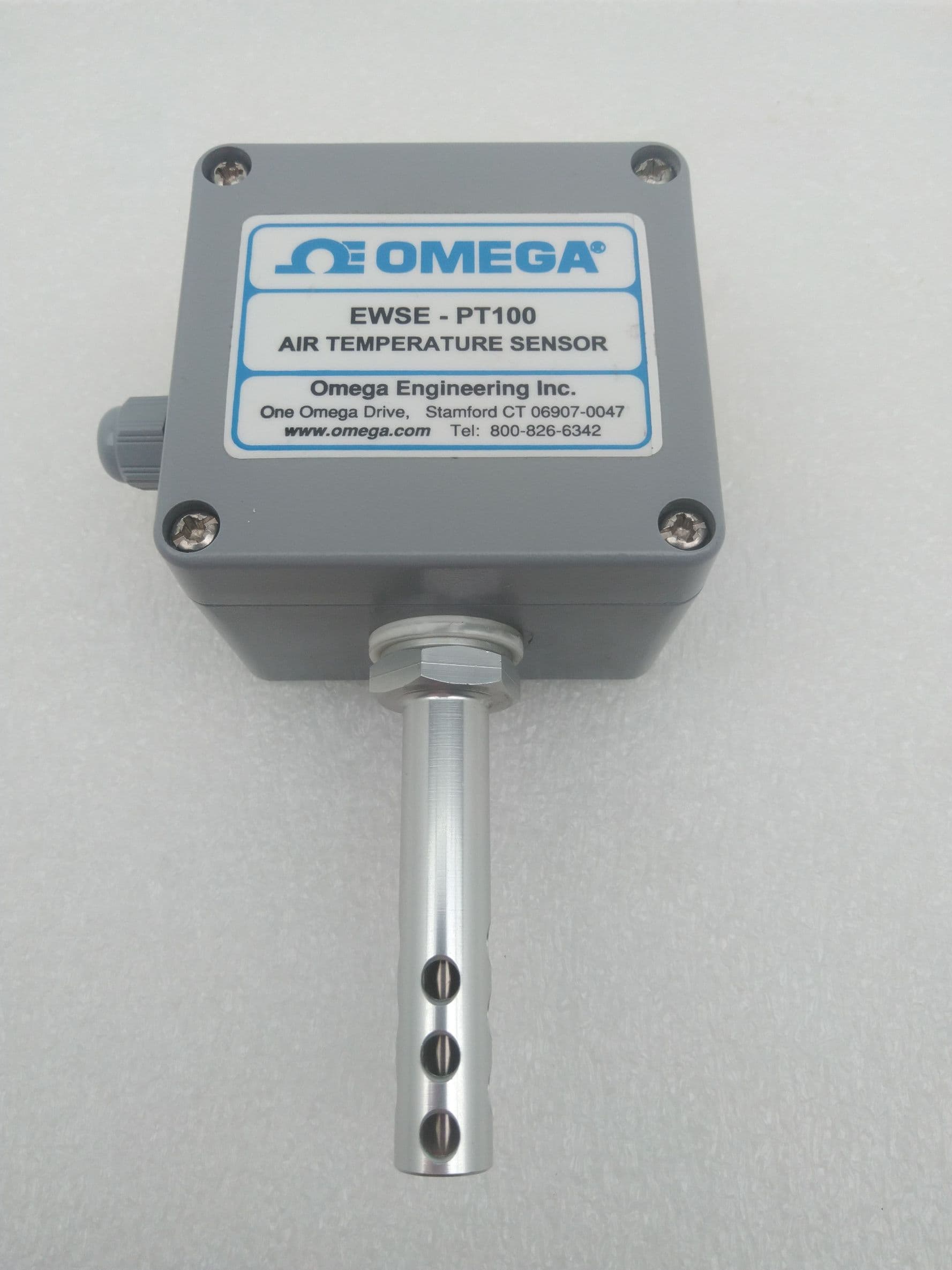 OMEGA EWSE-PT100 Air Temperature Sensor for Indoor or Outdoor Use