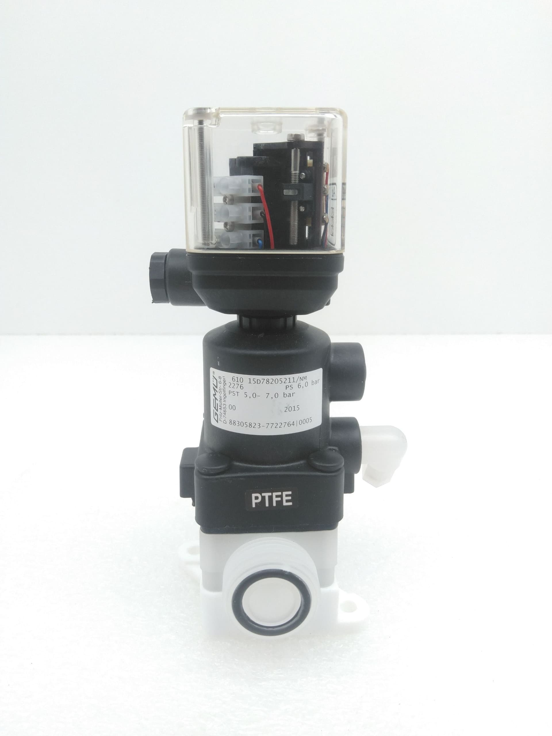 GEMU 610 15D78205211/NM Piston Actuator Diaphragm Valve w/ Position Indicator