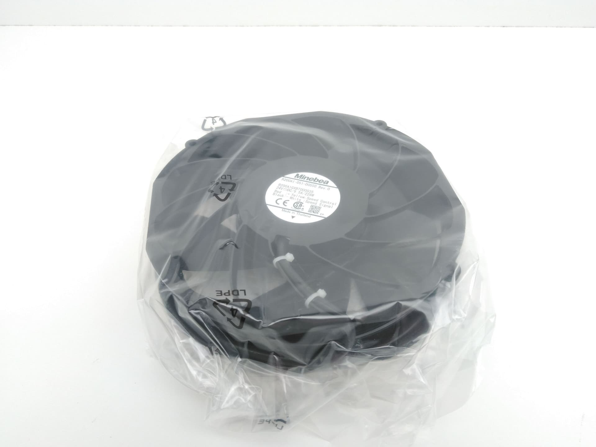 Minebea R200AI-051-D0550 PWM Speed Control Fan 24VDC, 5A, 228W, 200 x 51mm