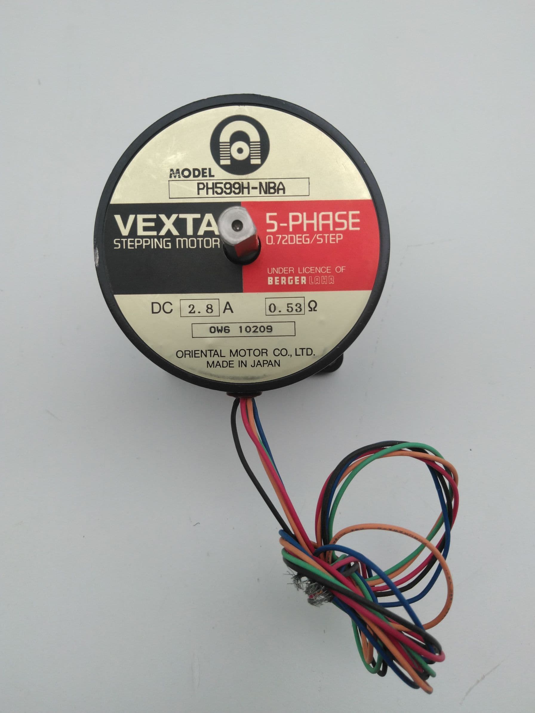 Oriental Motor PH599H-NBA VEXTA 5-Phase Stepping Motor, DC, 2.8A, 0.53Ohm