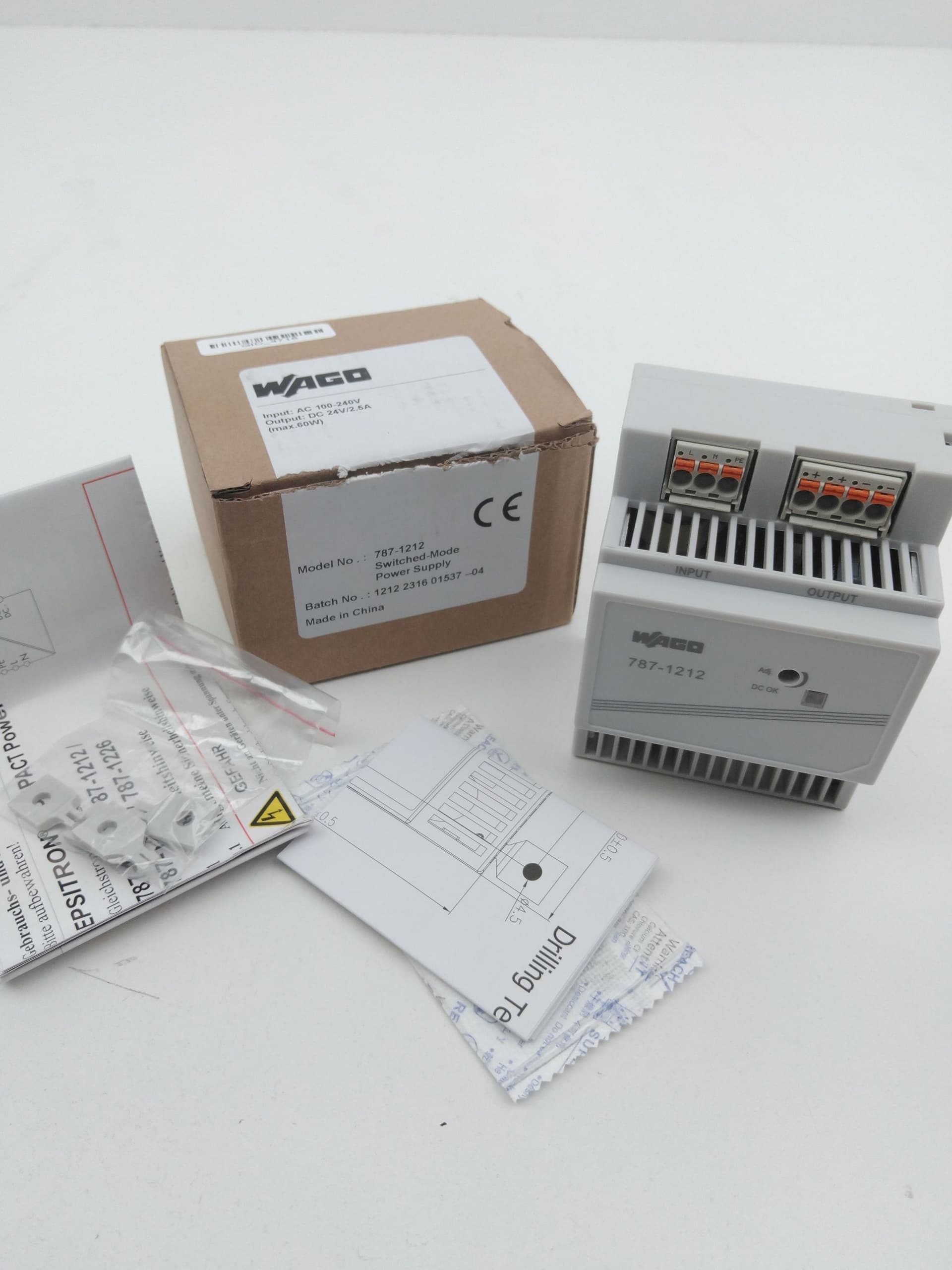 WAGO 787-1212 COMPACT Switch Mode Power Supply, 24VDC, 2.5A