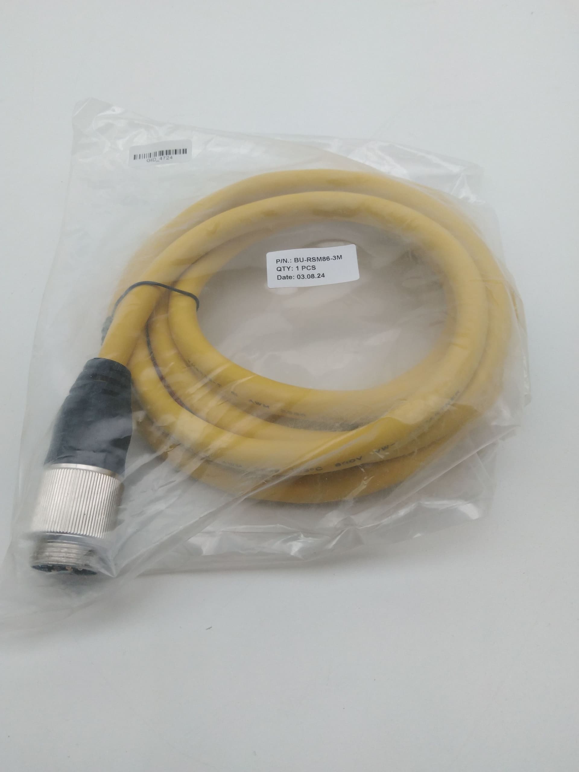 Turck RSM86-3M / BU-RSM86-3M Actuator / Sensor Cable, 8 Pin Connector, 3m