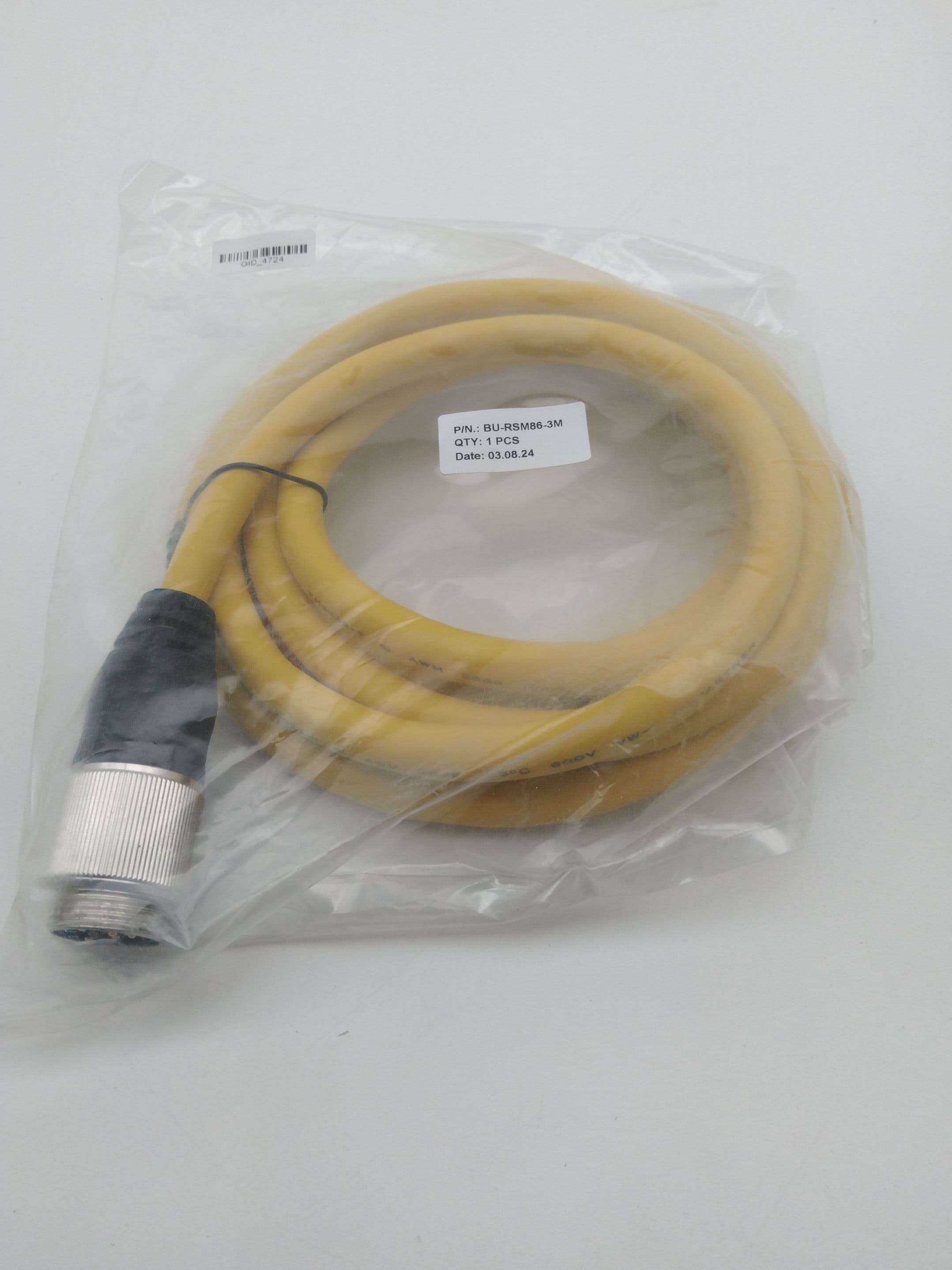 Turck RSM86-3M / BU-RSM86-3M Actuator / Sensor Cable, 8 Pin Connector, 3m