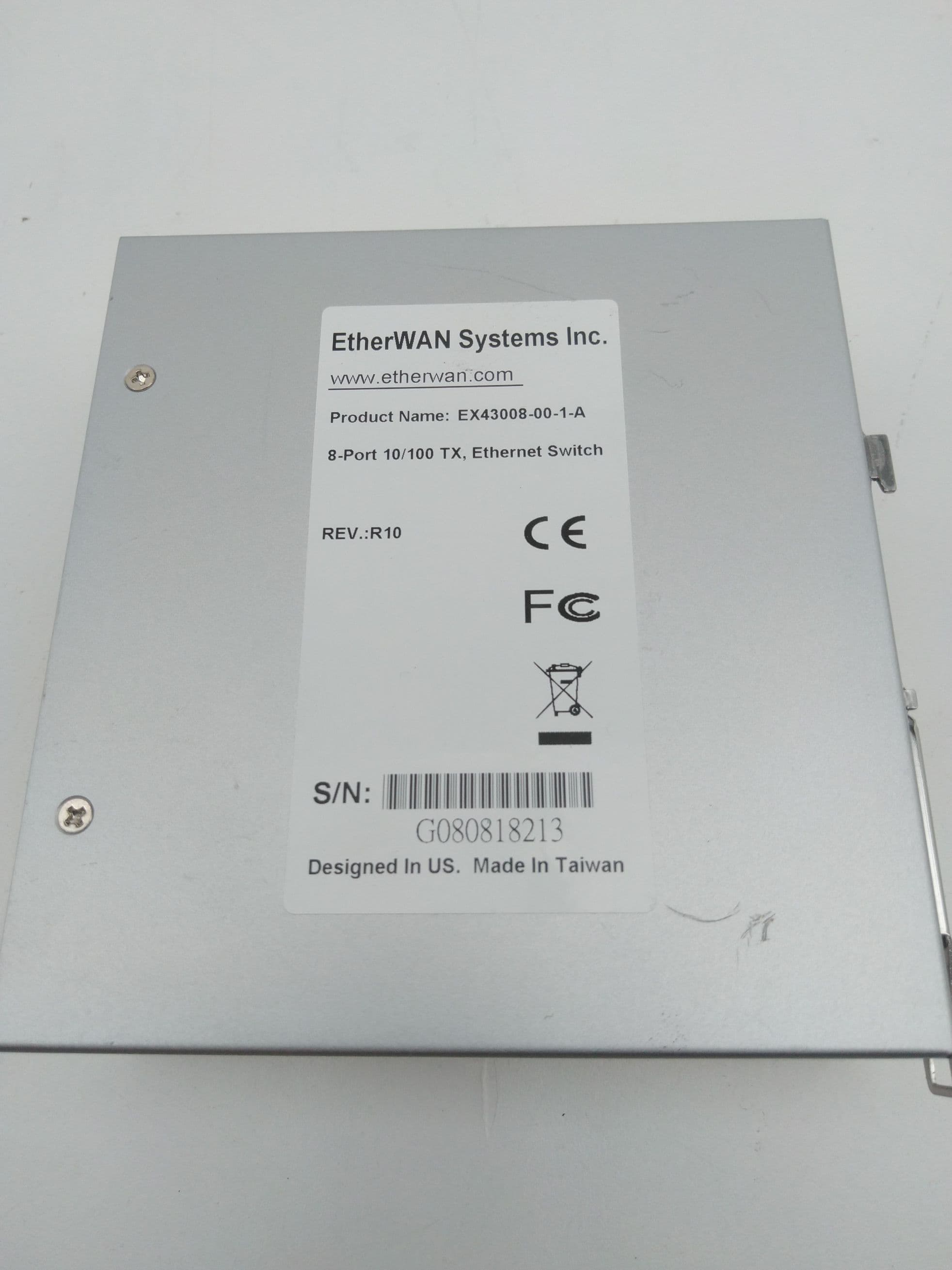 EtherWAN Systems EX43008-00-1-A Unmanaged Ethernet Switch 8-Port, 10/100BASE-TX