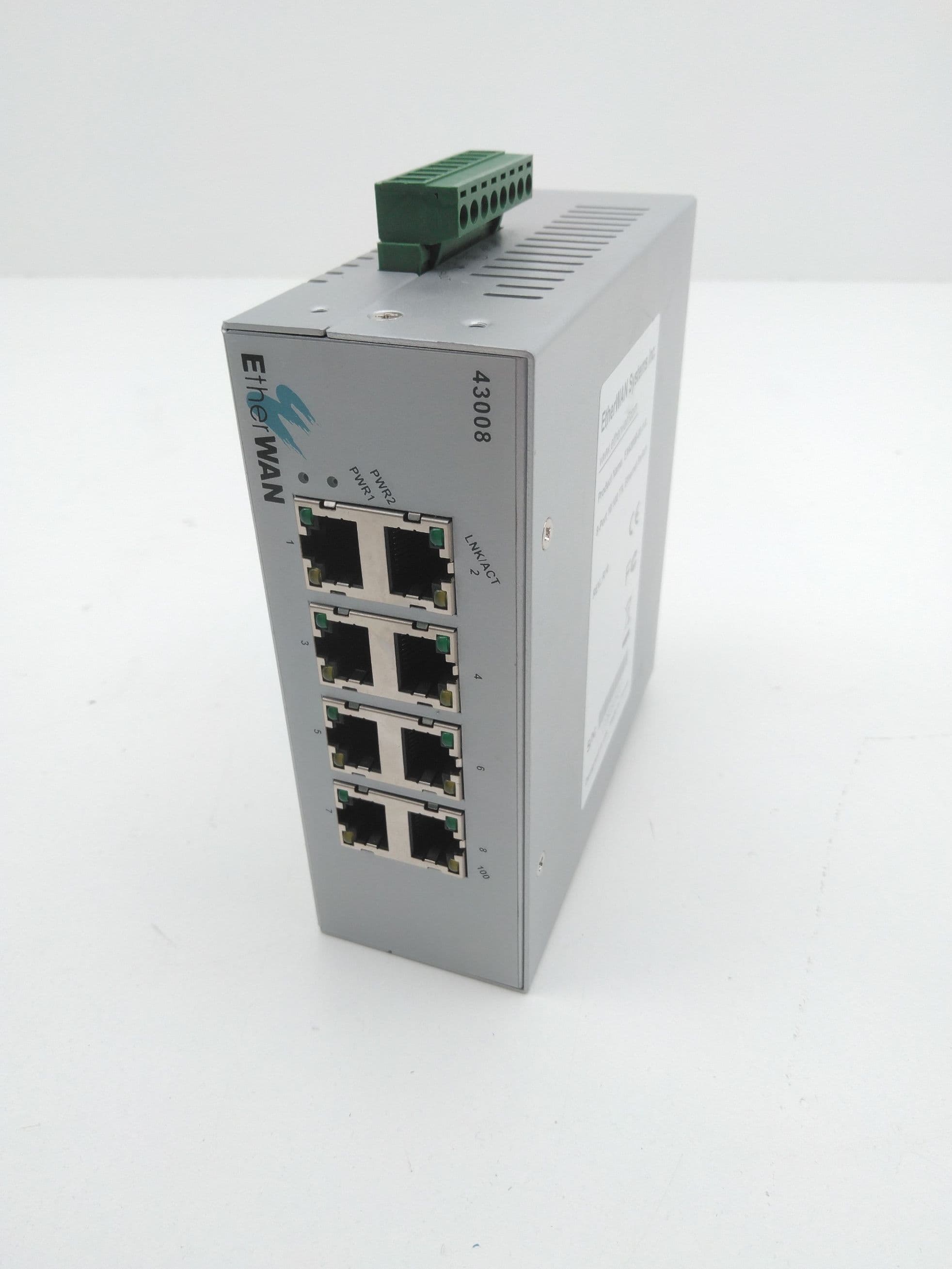 EtherWAN Systems EX43008-00-1-A Unmanaged Ethernet Switch 8-Port, 10/100BASE-TX