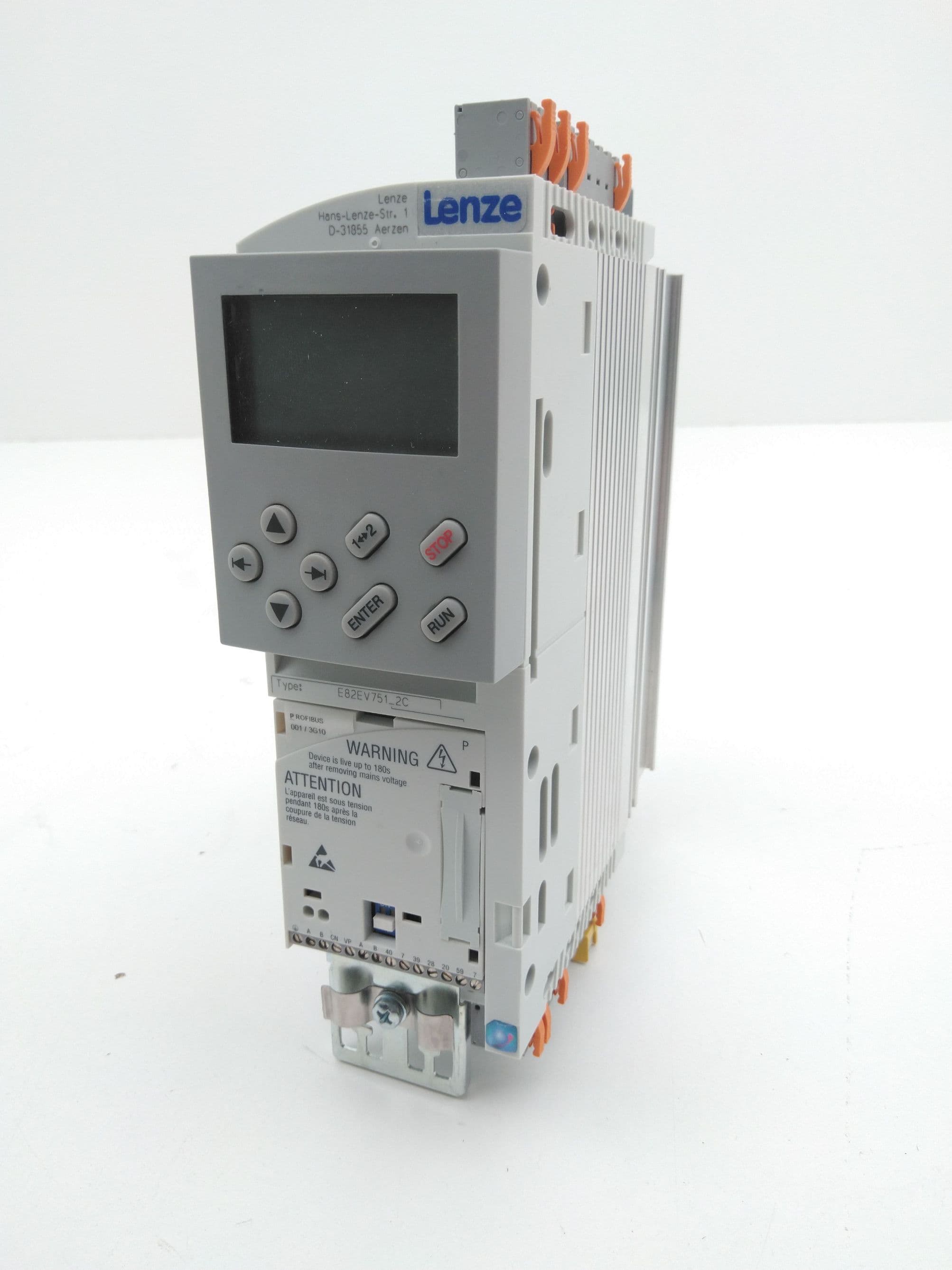 Lenze E82EV751_2C 8200 Vector Frequency Inverter w/ E82ZBC Operator Keypad