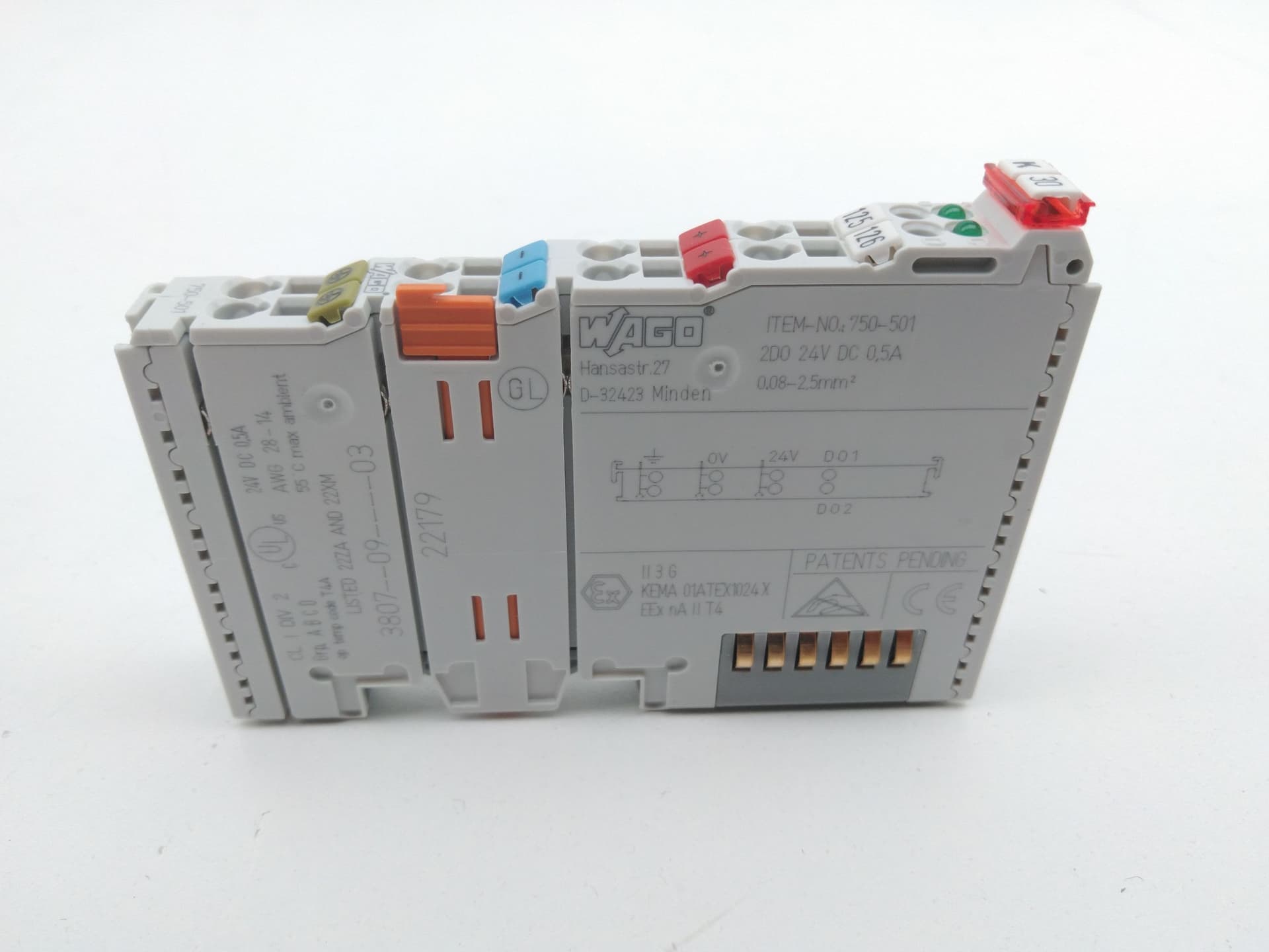 Wago 750-501 2-Channel Digital Output Module, 24VDC, 0.5A